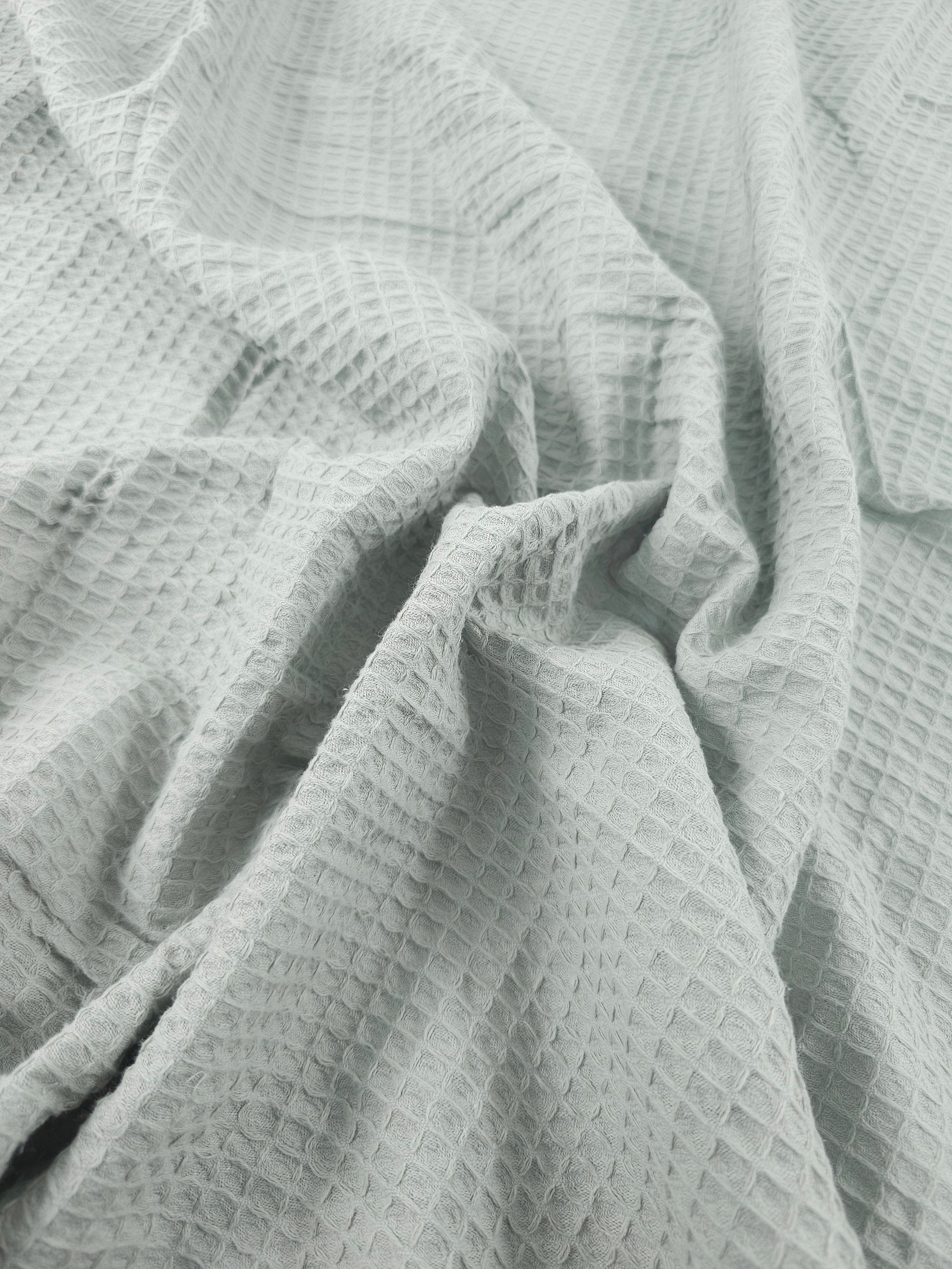 Light Grey Waffle Cotton *EXTRA WIDE*