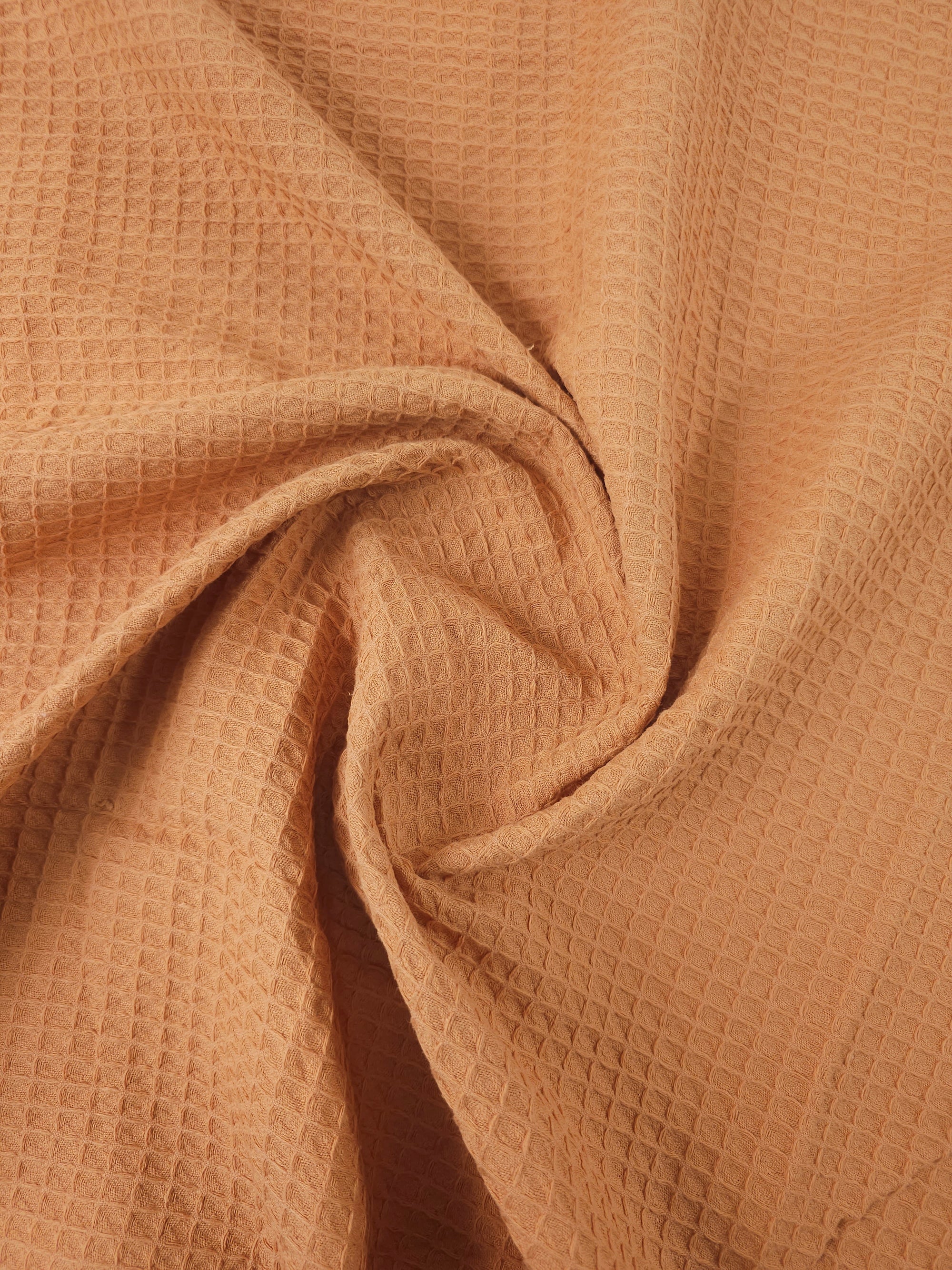 Muted Orange Waffle Cotton *EXTRA WIDE*