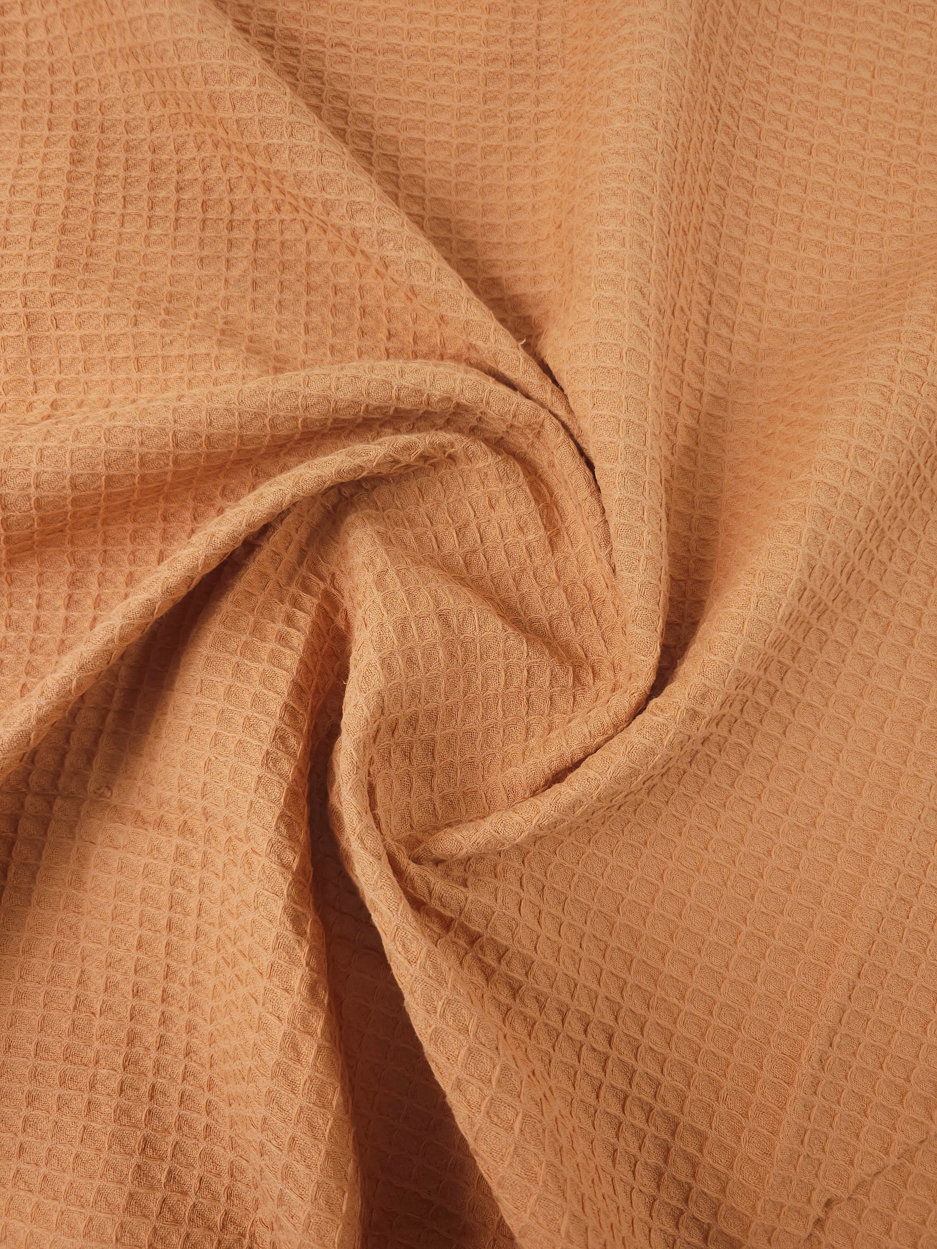 Muted Orange Waffle Cotton *EXTRA WIDE*