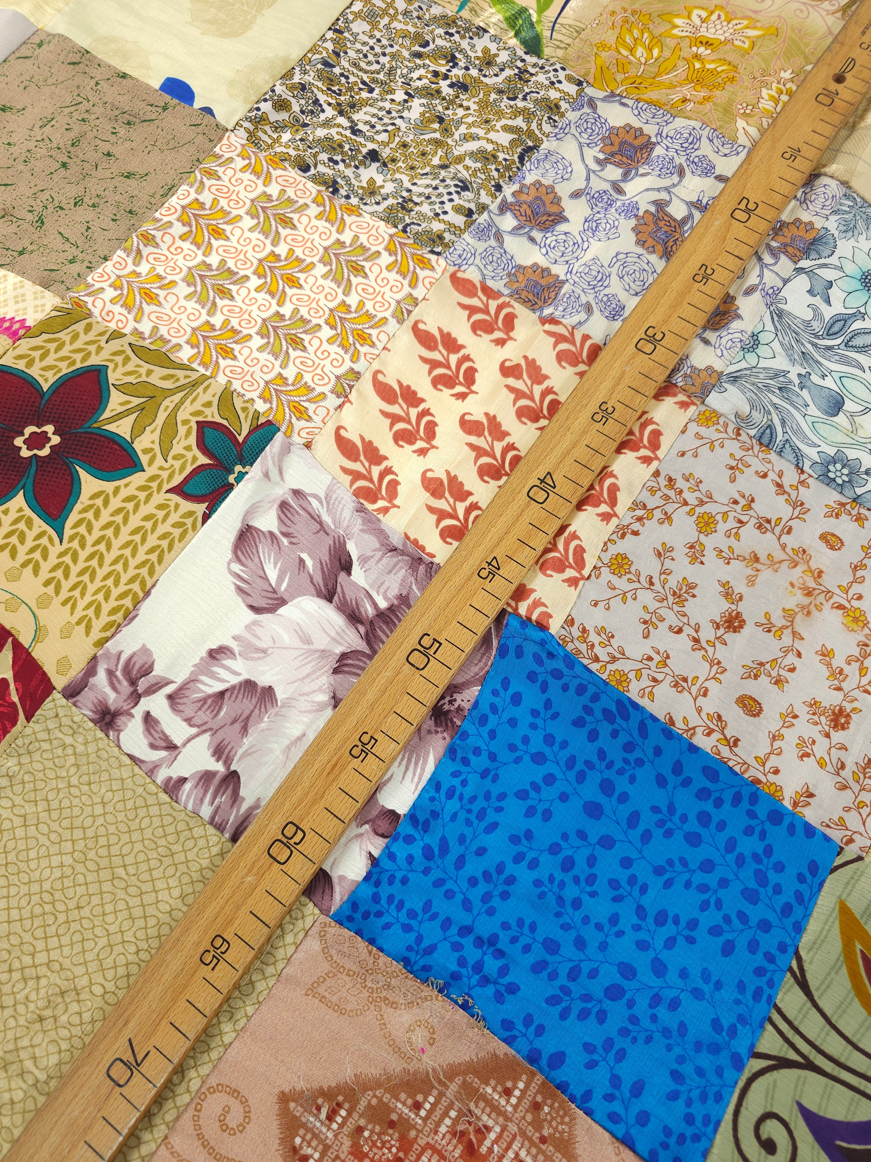 Multi Pattern Silk Patchwork