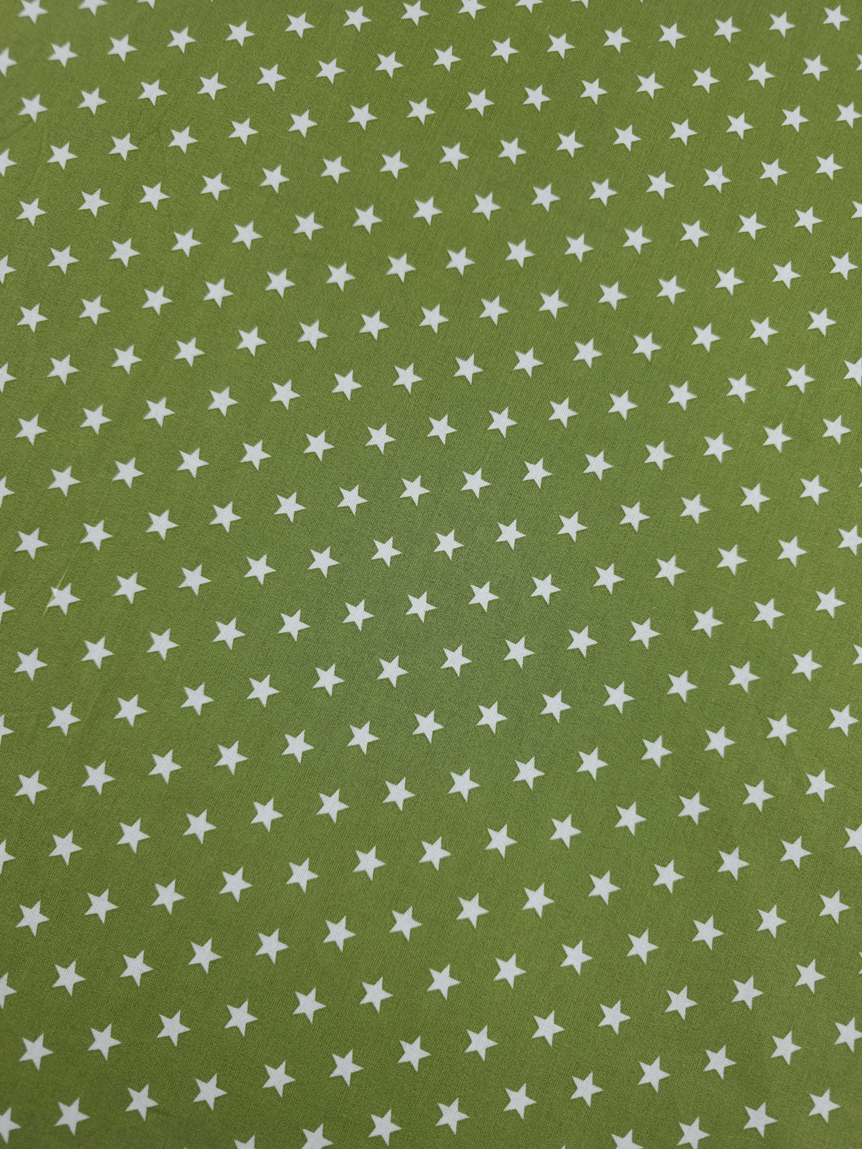 Deep Lime Petit Stars 100% Cotton 57”