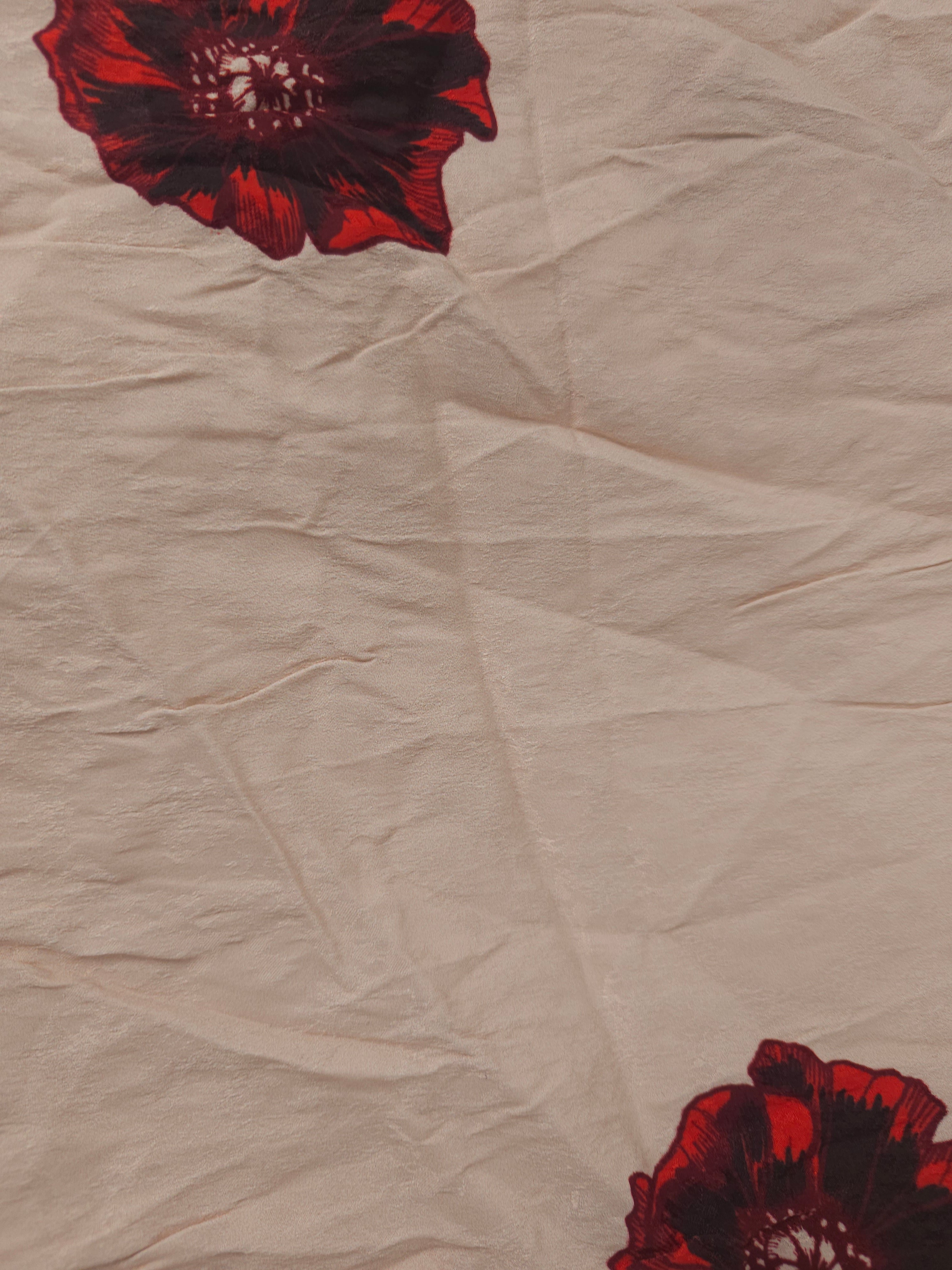 Pale Pink Poppy Viscose- 5.5m piece