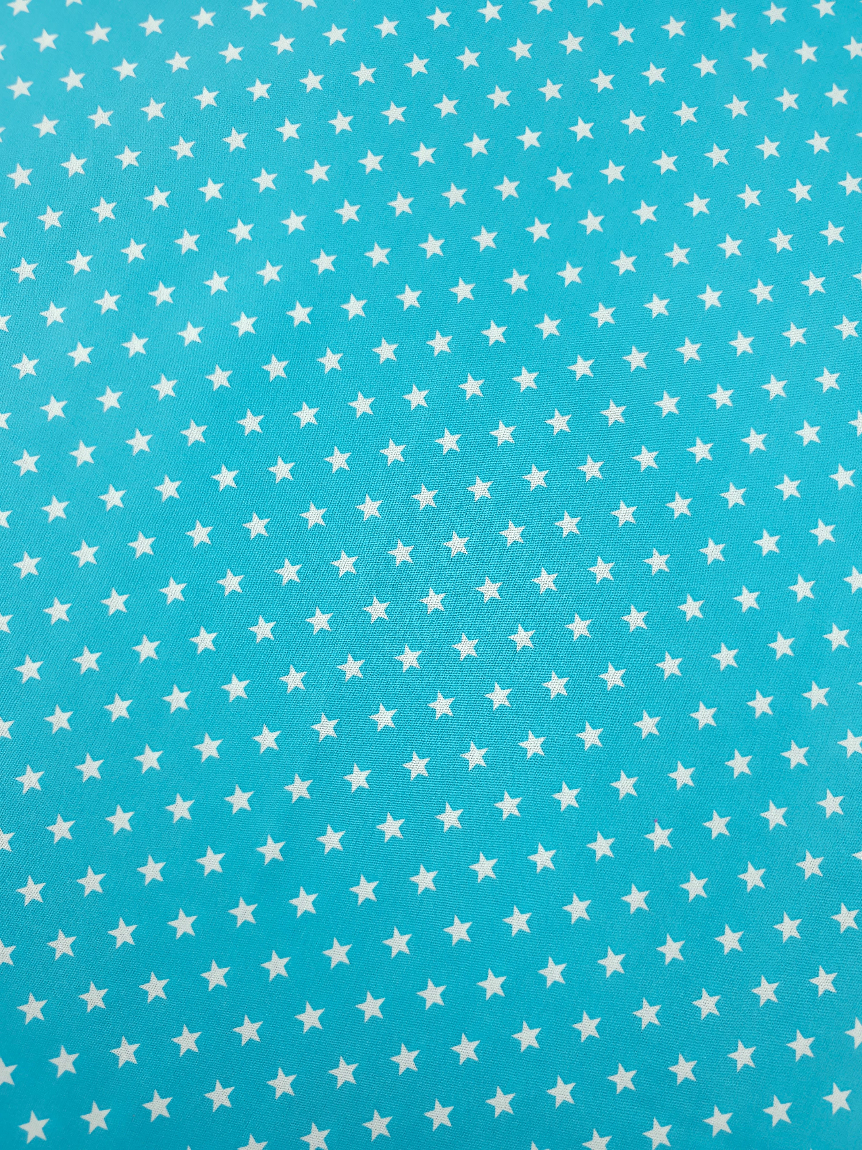Light Blue Petit Stars 100% Cotton 60"