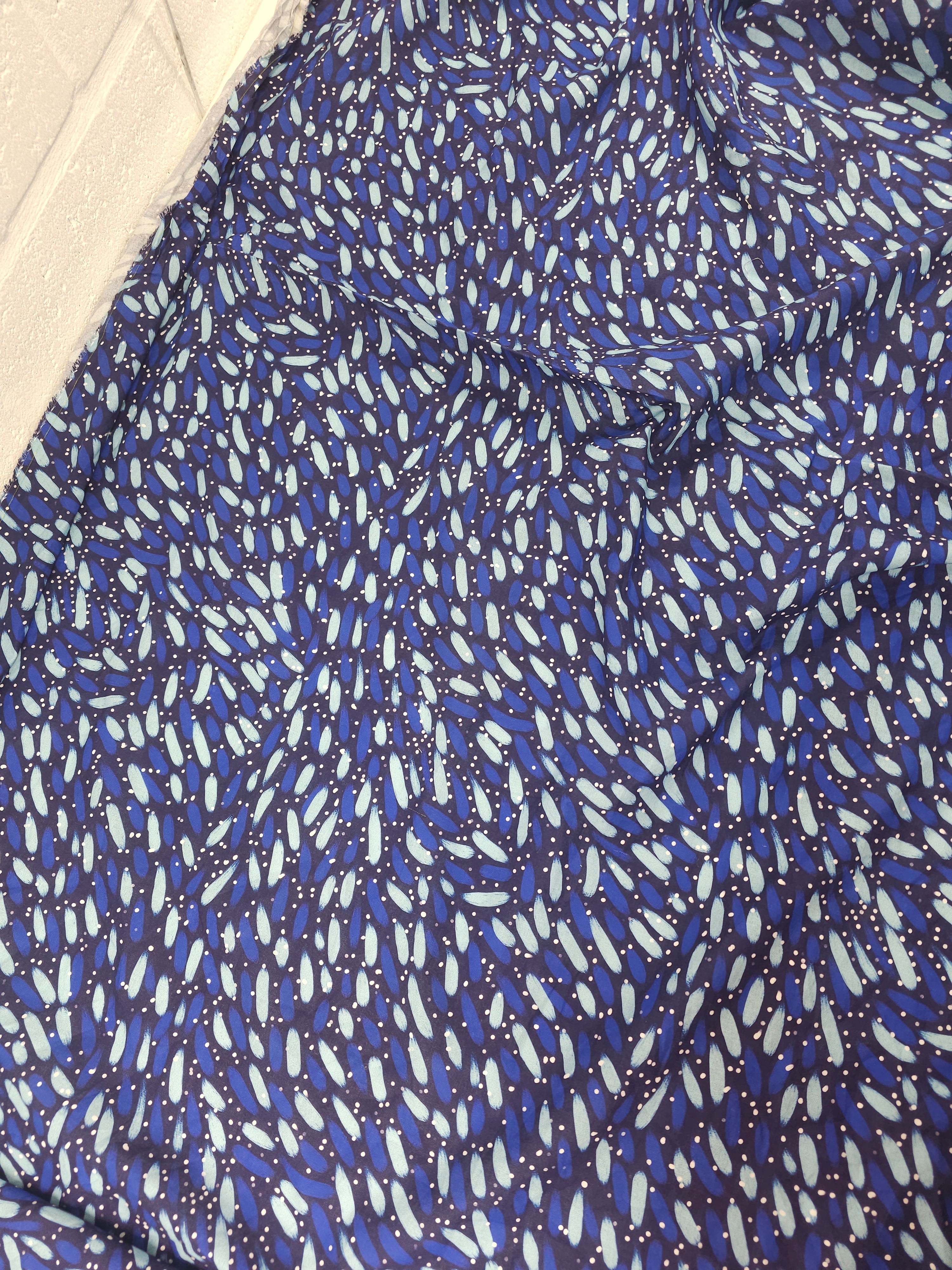 Midnight blue swash Cotton- 3.6m piece