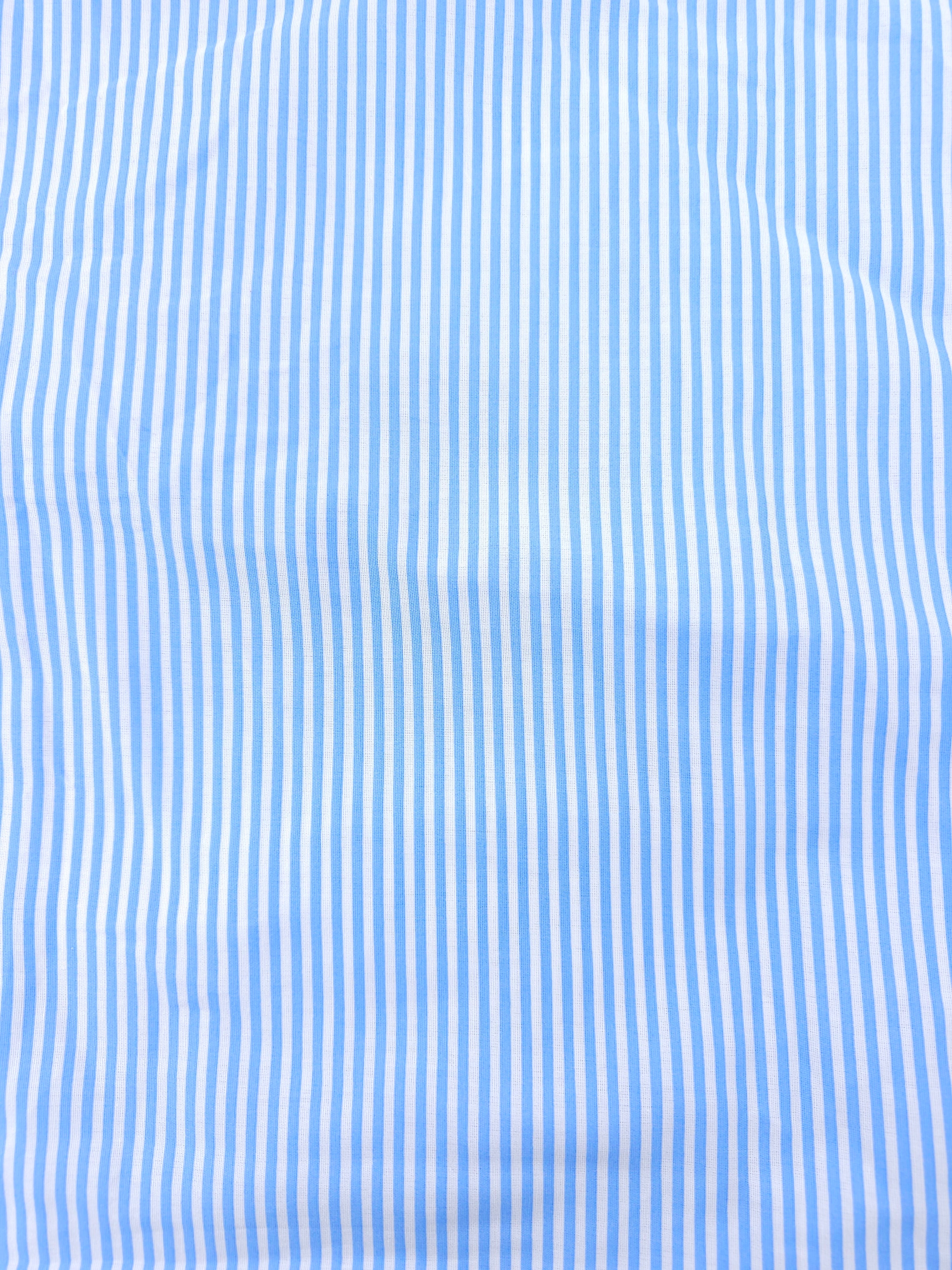 Tiny baby blue striped Polycotton- 2m piece