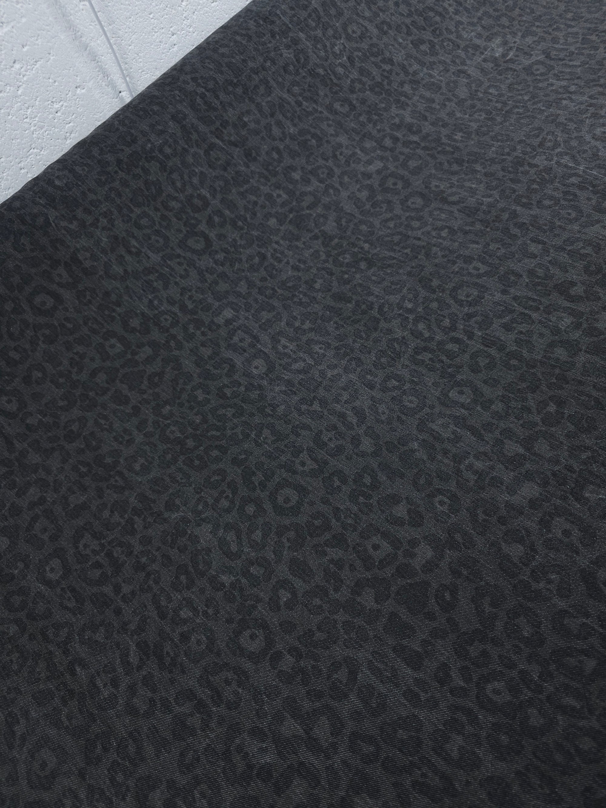 Taupe Washed Leopard Dressmaking Denim