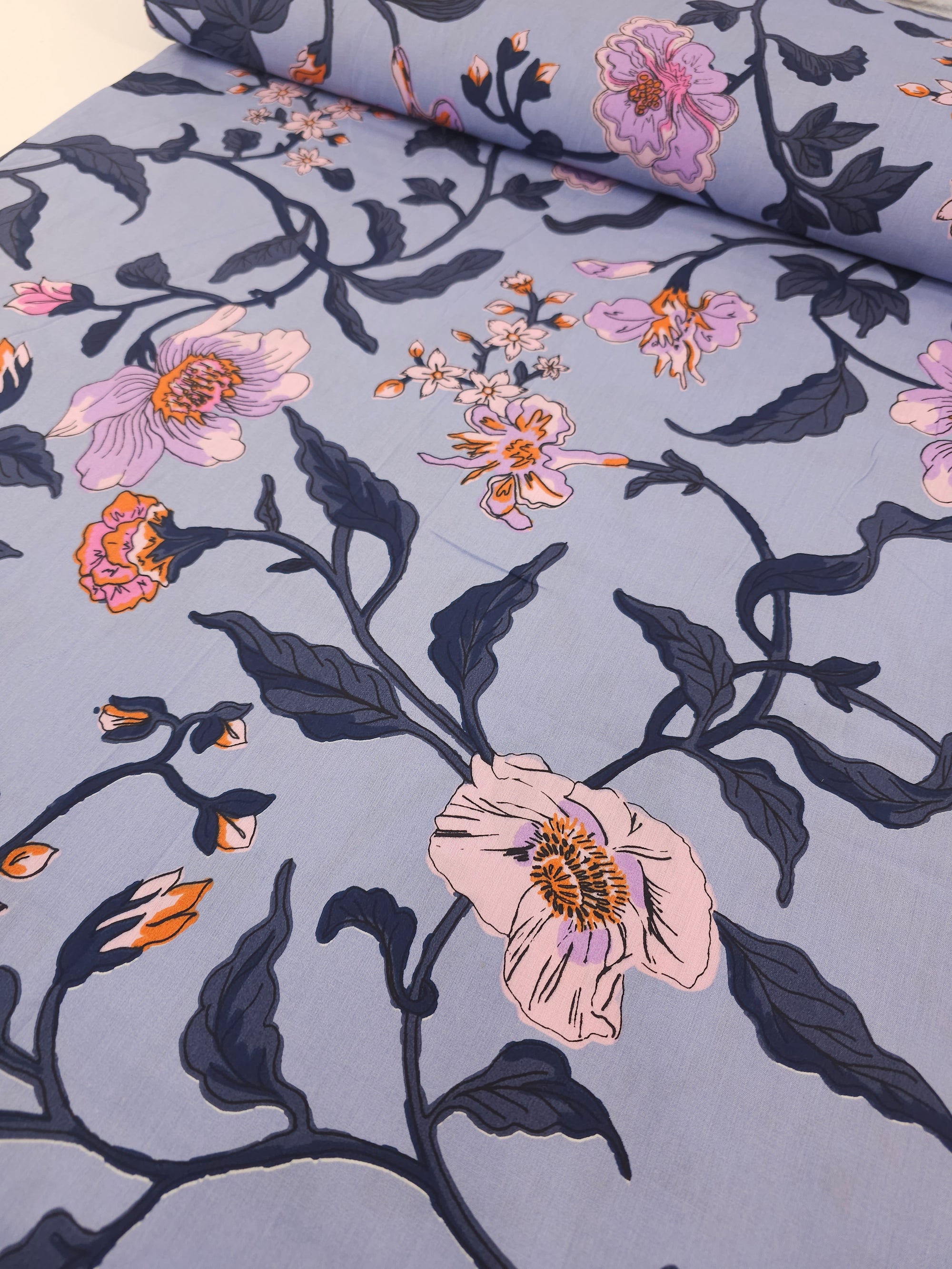 Lavender Floral Vine 100% Cotton 116" - Urban Outfitters *EXTRA WIDE*