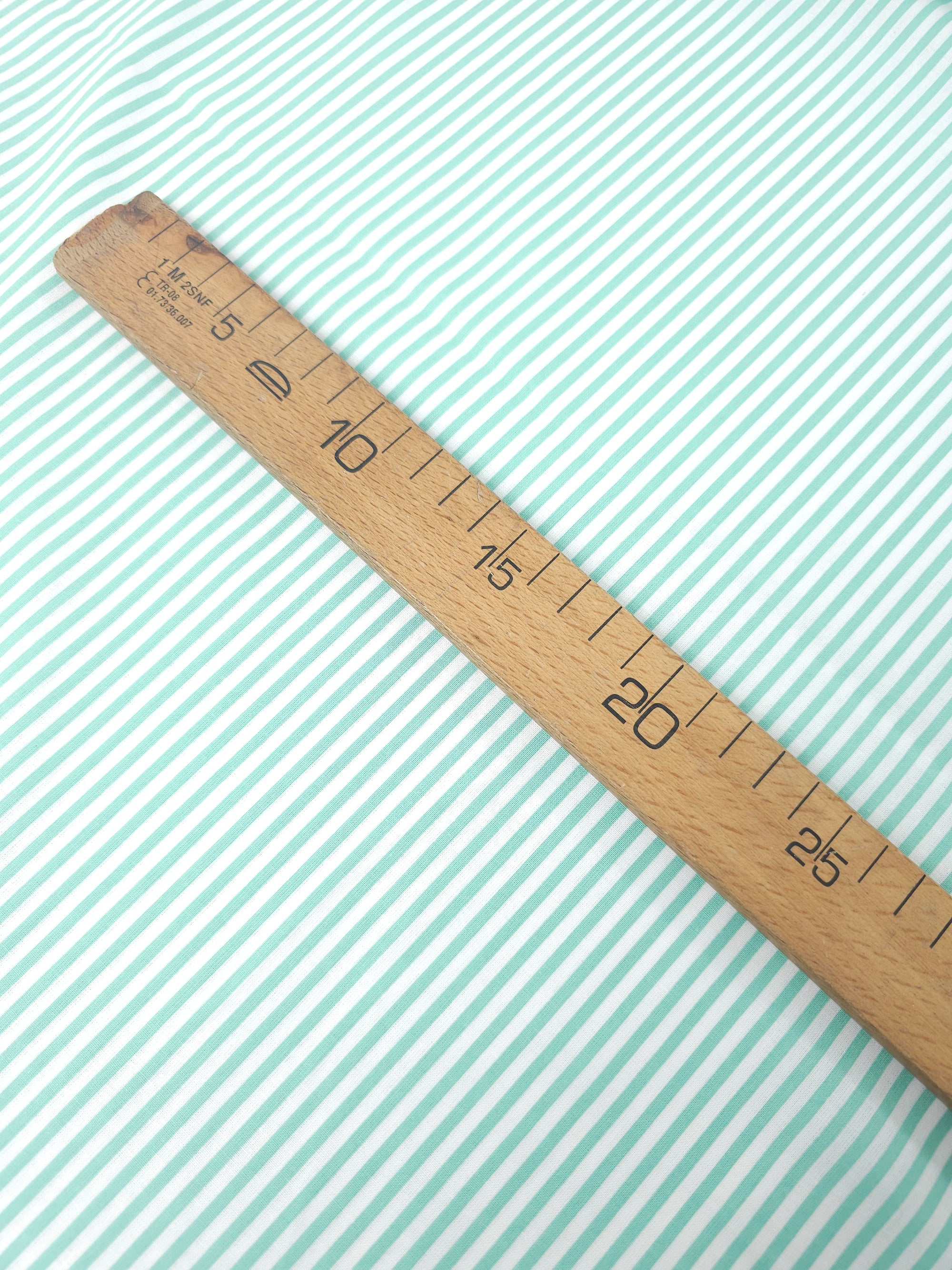 Light Mint Stripe 100% Cotton