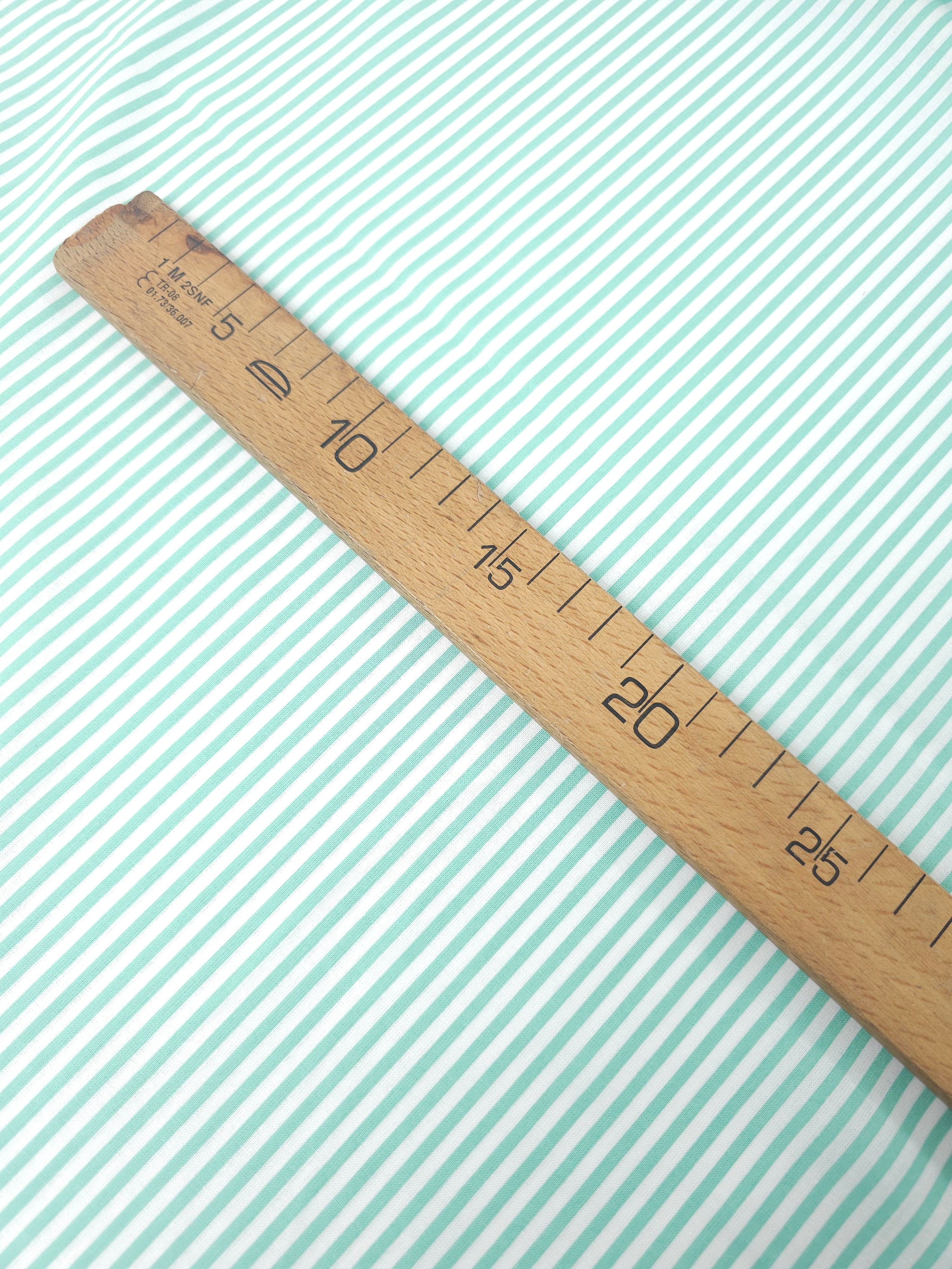 Light Mint Stripe 100% Cotton