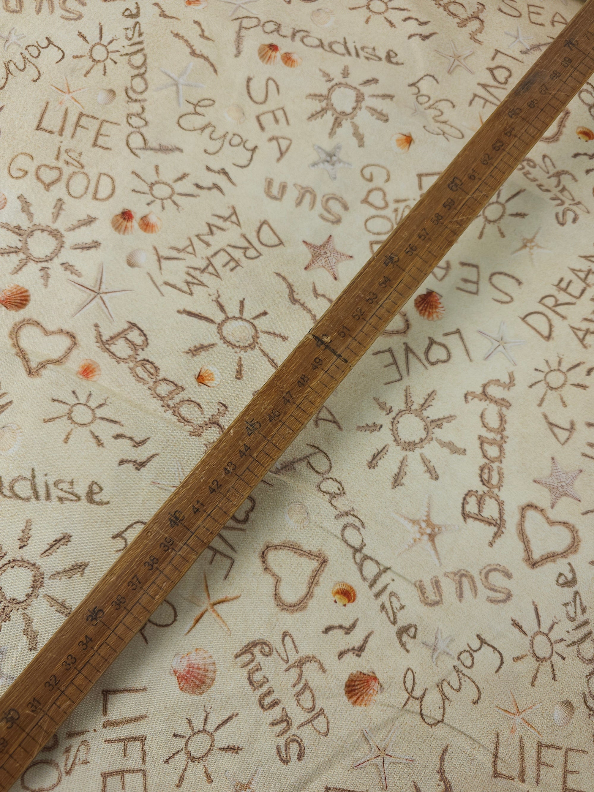 Sandy Beach Script 100% Cotton