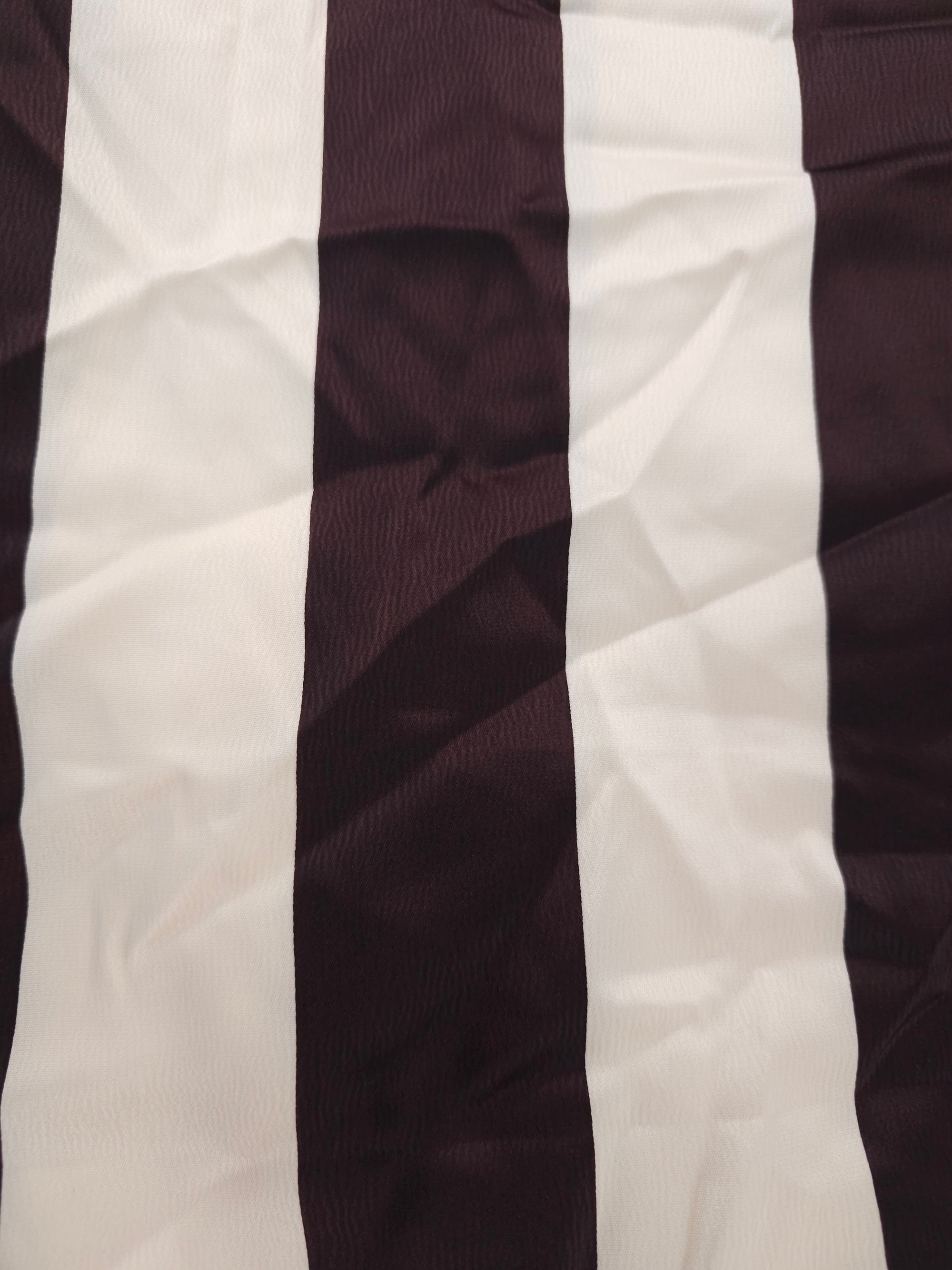Chunky brown stripe Viscose sateen- 2.8m piece