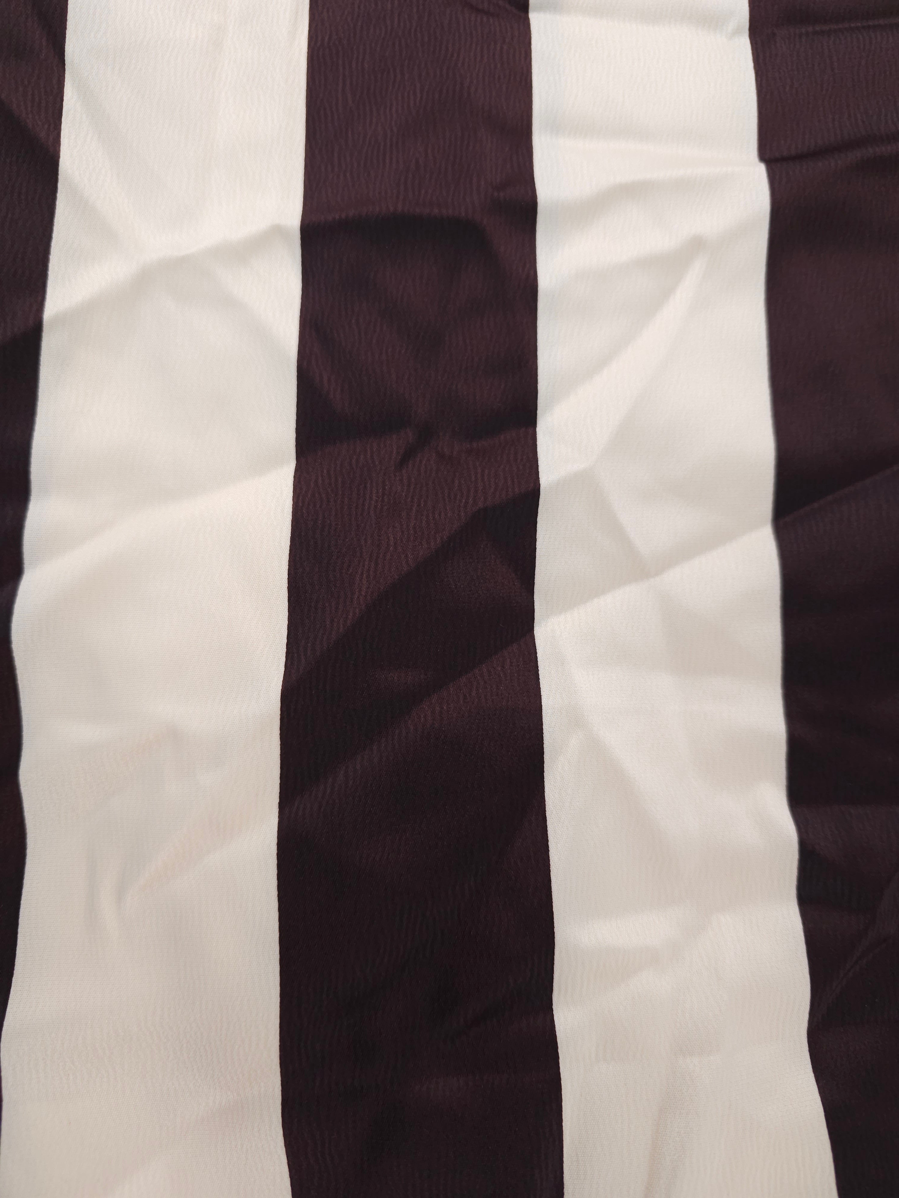Chunky brown stripe Viscose sateen- 2.8m piece