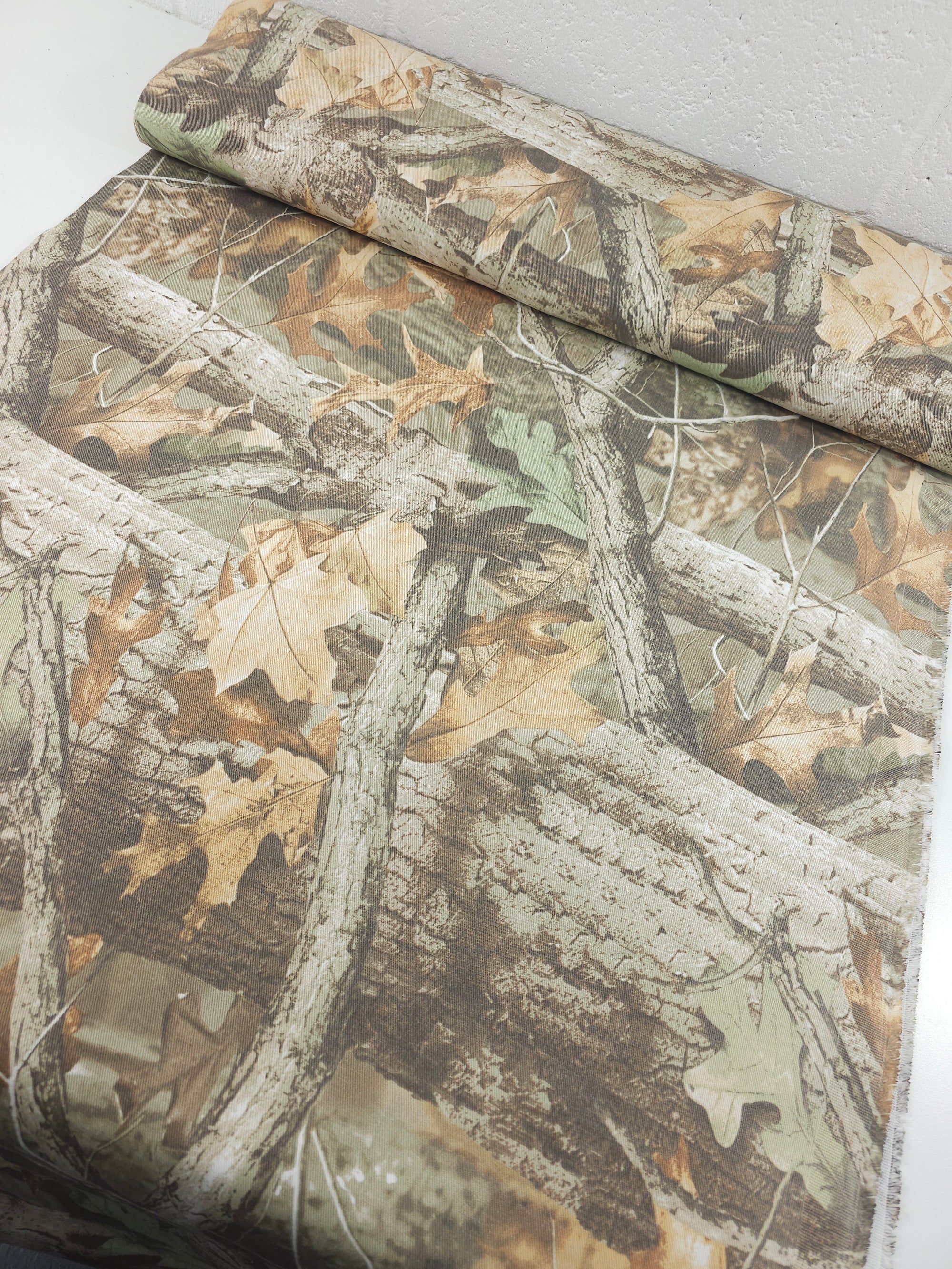 Washed Leaf Branches Canvas Cotton