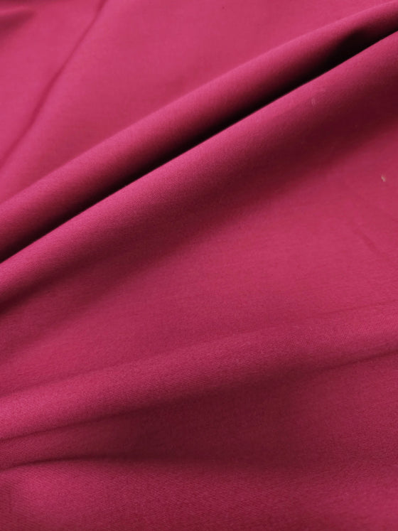 Mulberry Red Brushed Cotton Tencel