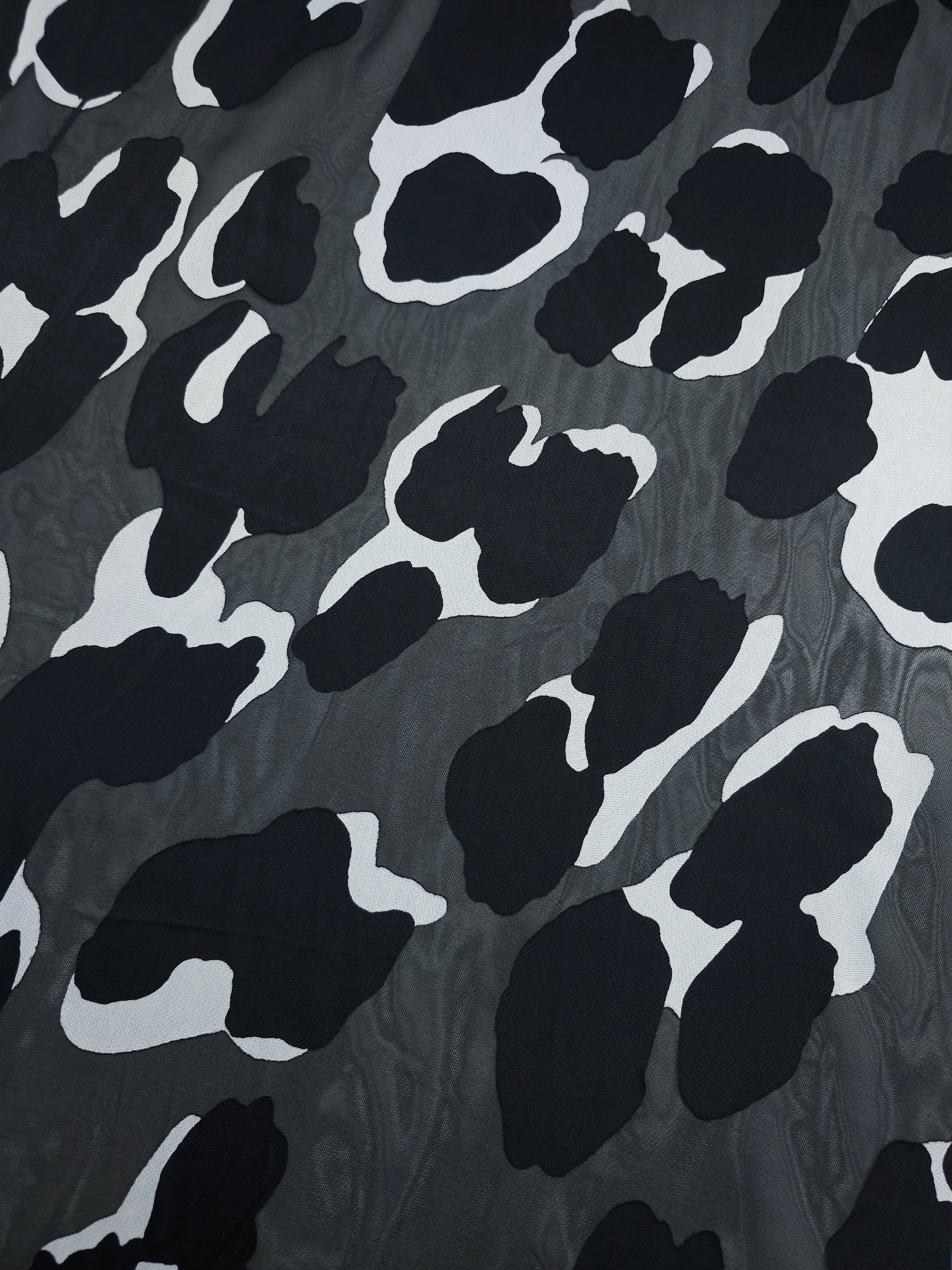 Black Leopard Jacquard