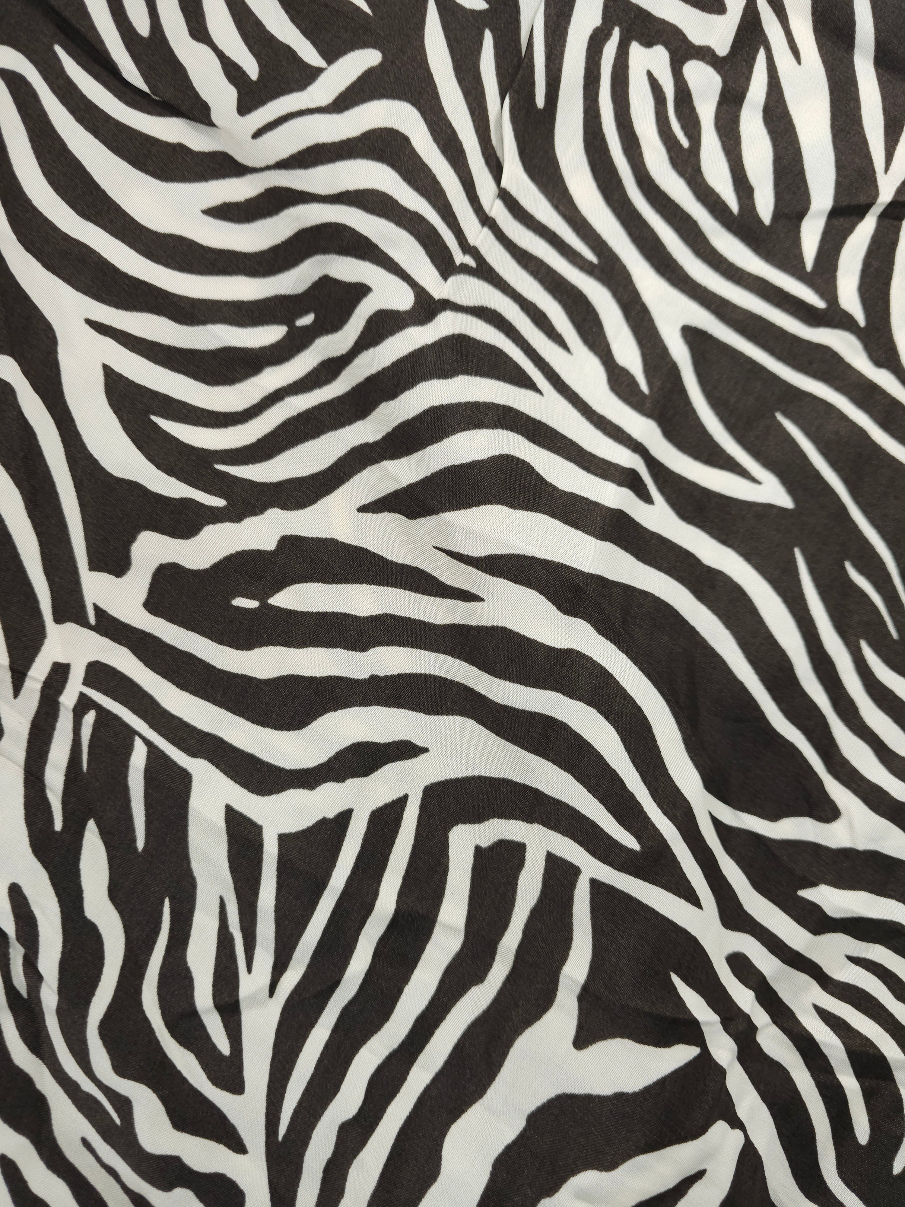 Zebra Viscose Satin - 1.7m Piece