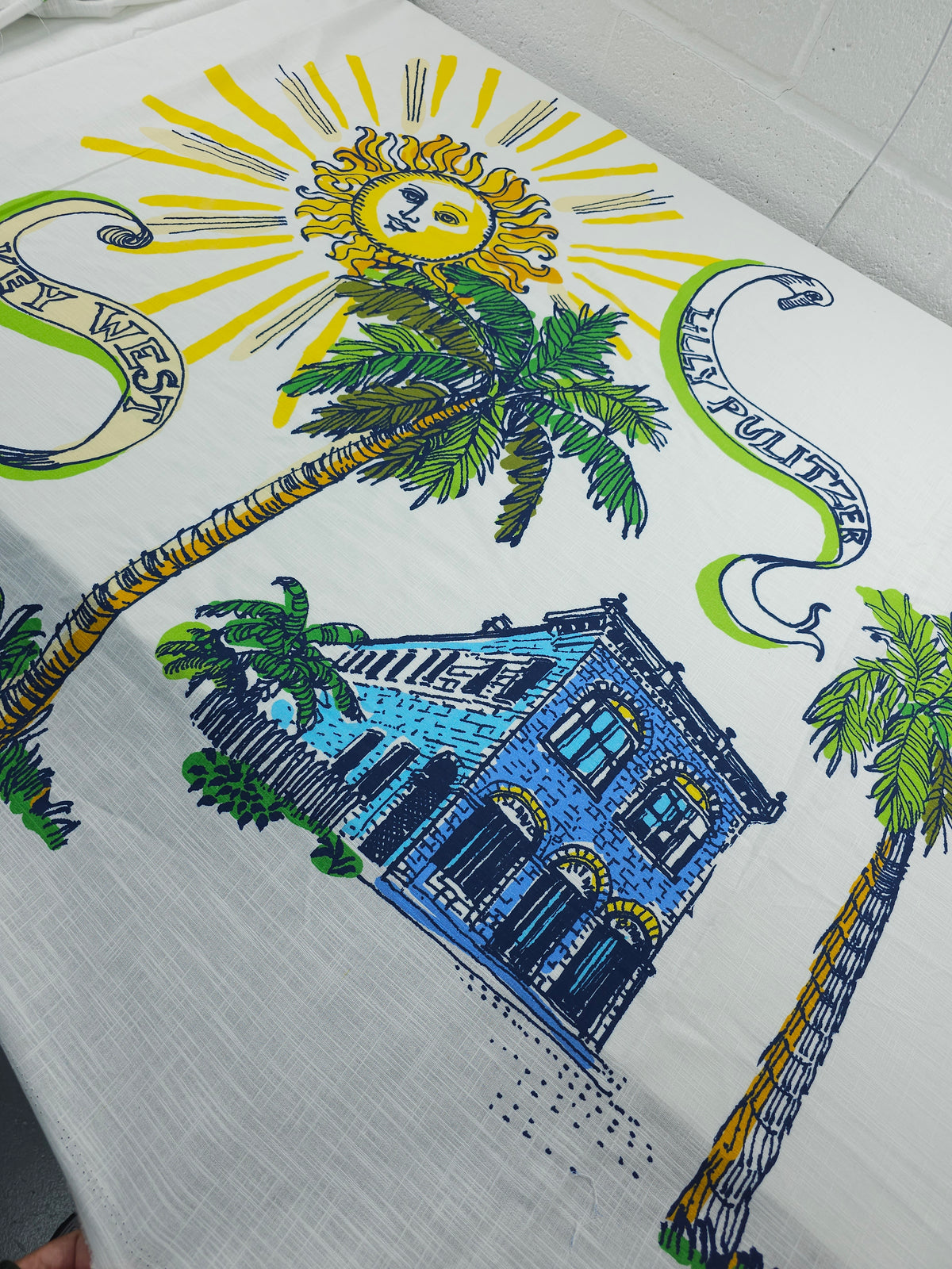 Large Coconut Key West Flax Cotton - 3.40m Panel - Lilly Pulitzer