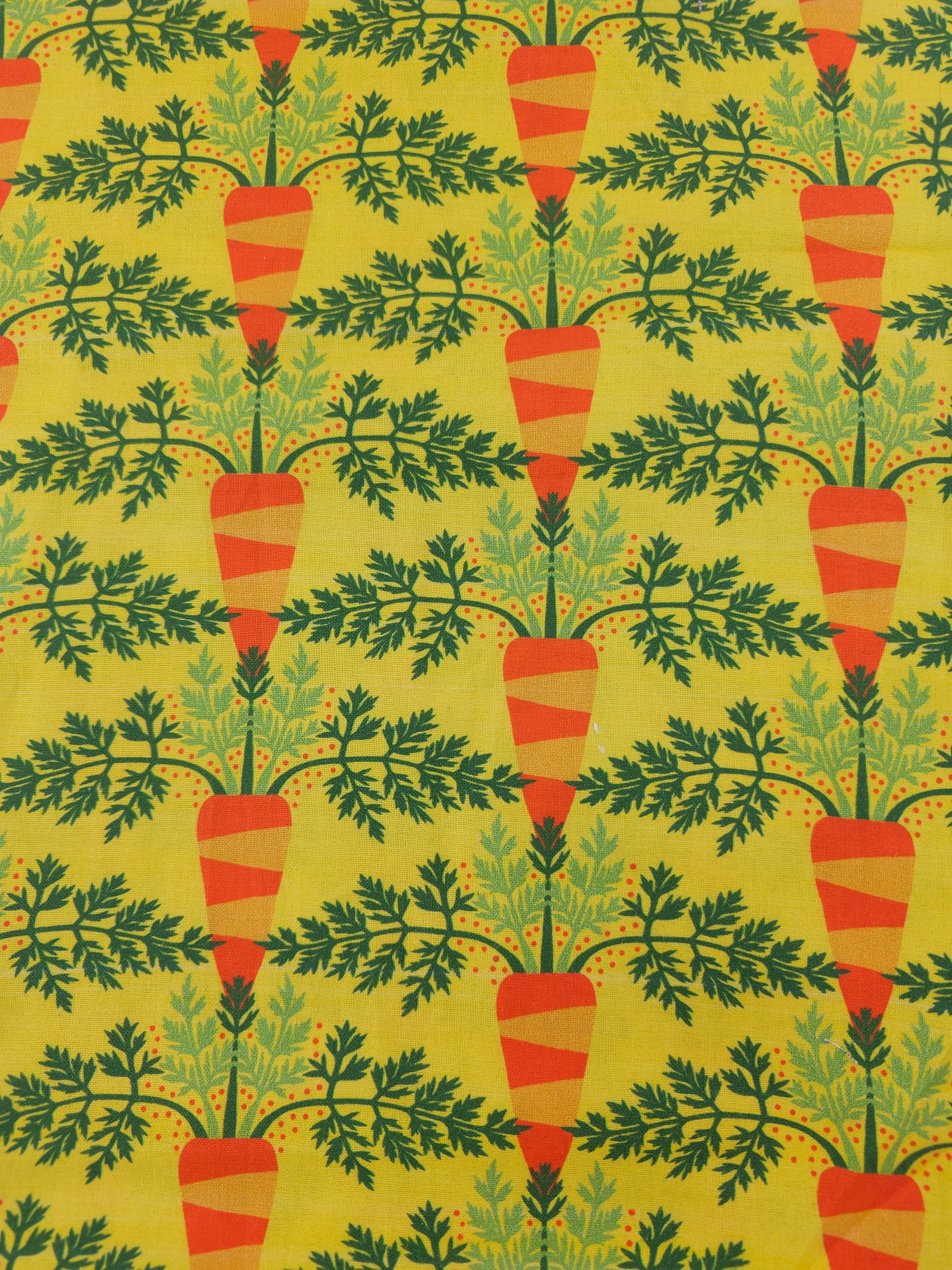 Little yellow carrot Cotton- 0.9m piece