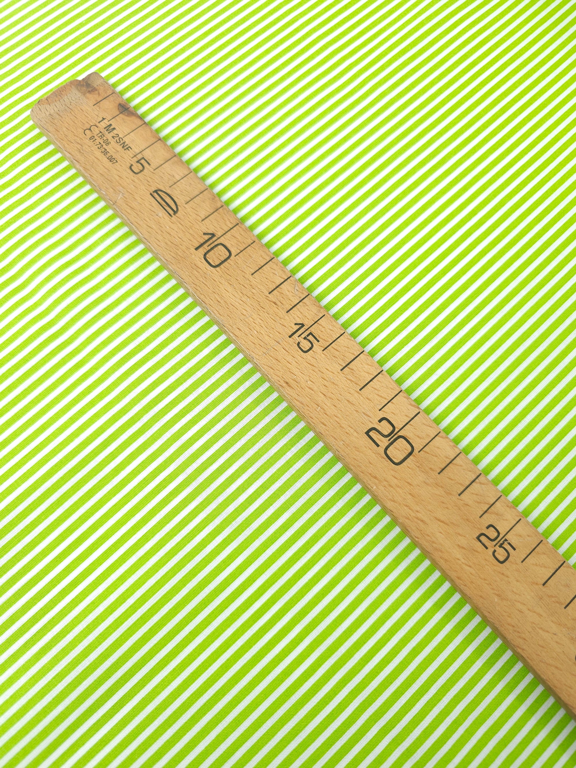 Neon Green Stripe 100% Cotton