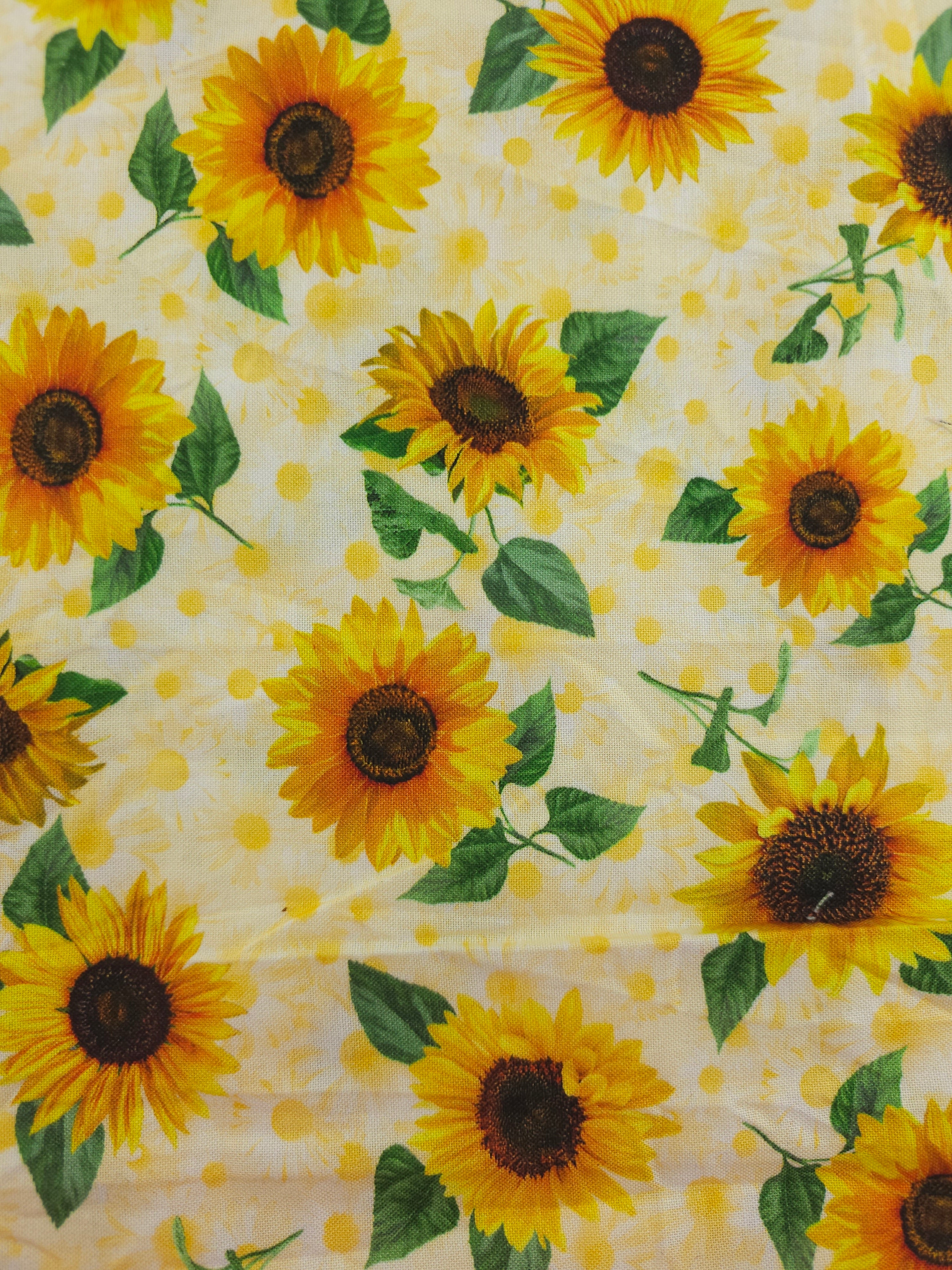 Daisy Sunflower 100% Cotton - 1m Piece