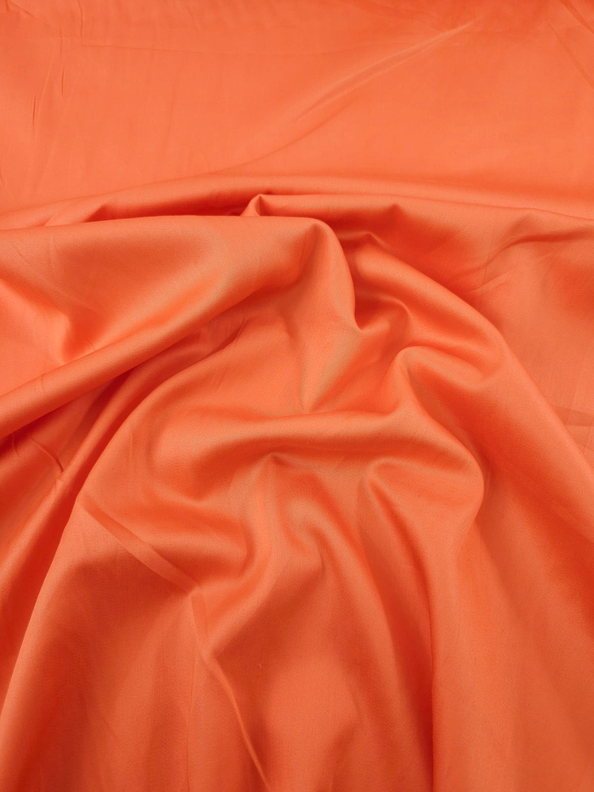 Vibrant Orange Cotton Satin 60"