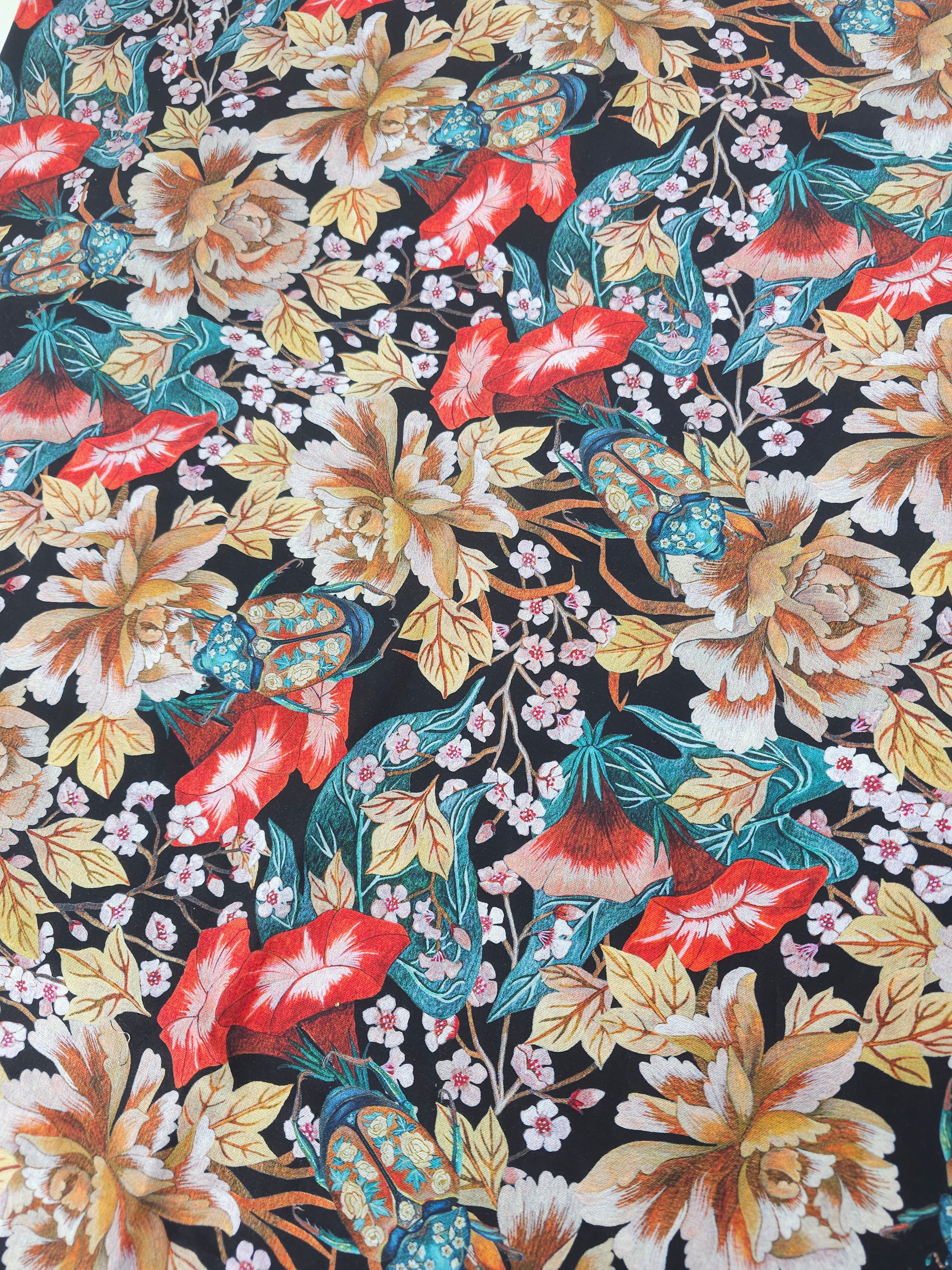 Beetle floral Cotton- 1.3m piece