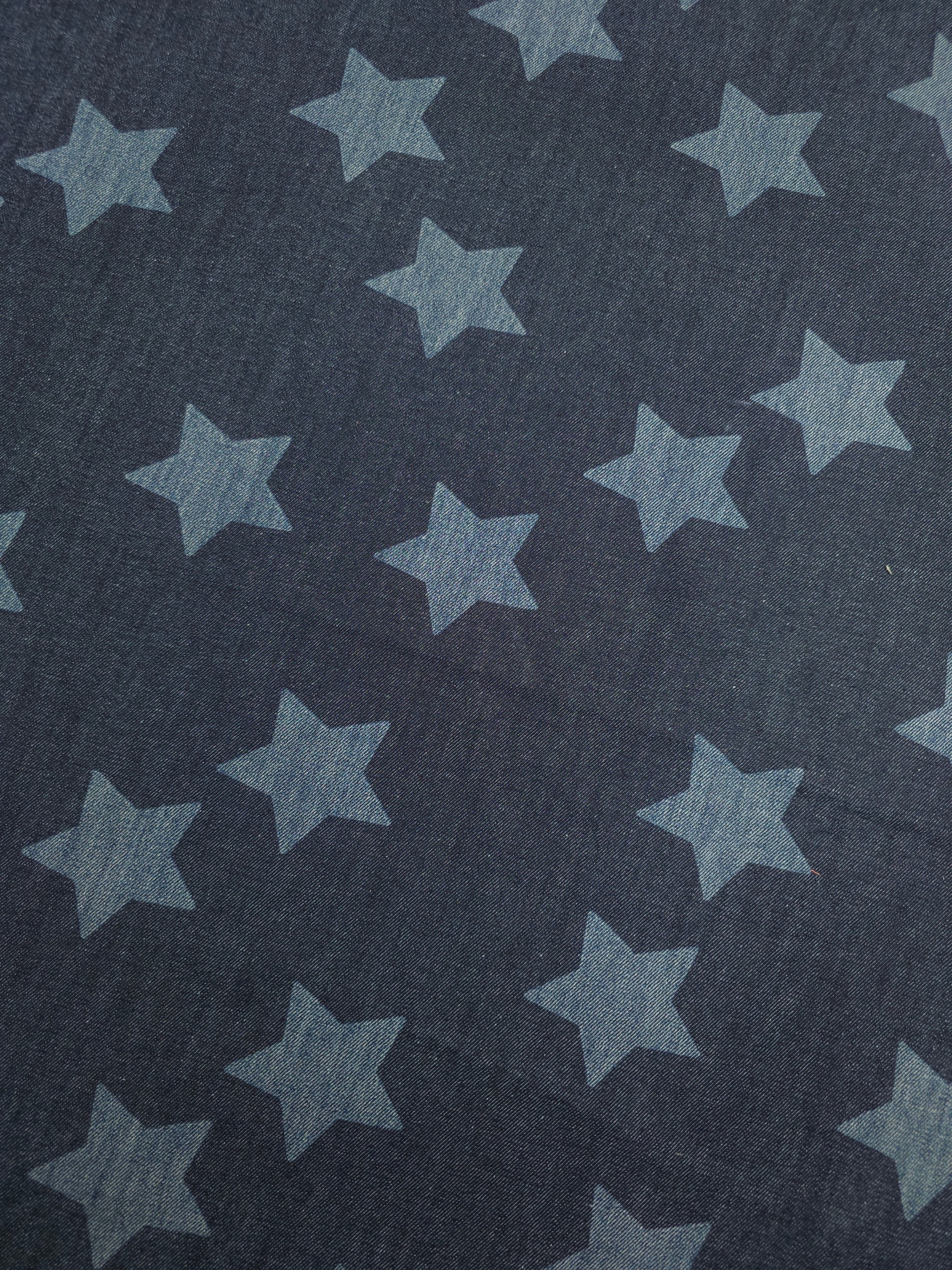 Abstract Irregular Star Denim