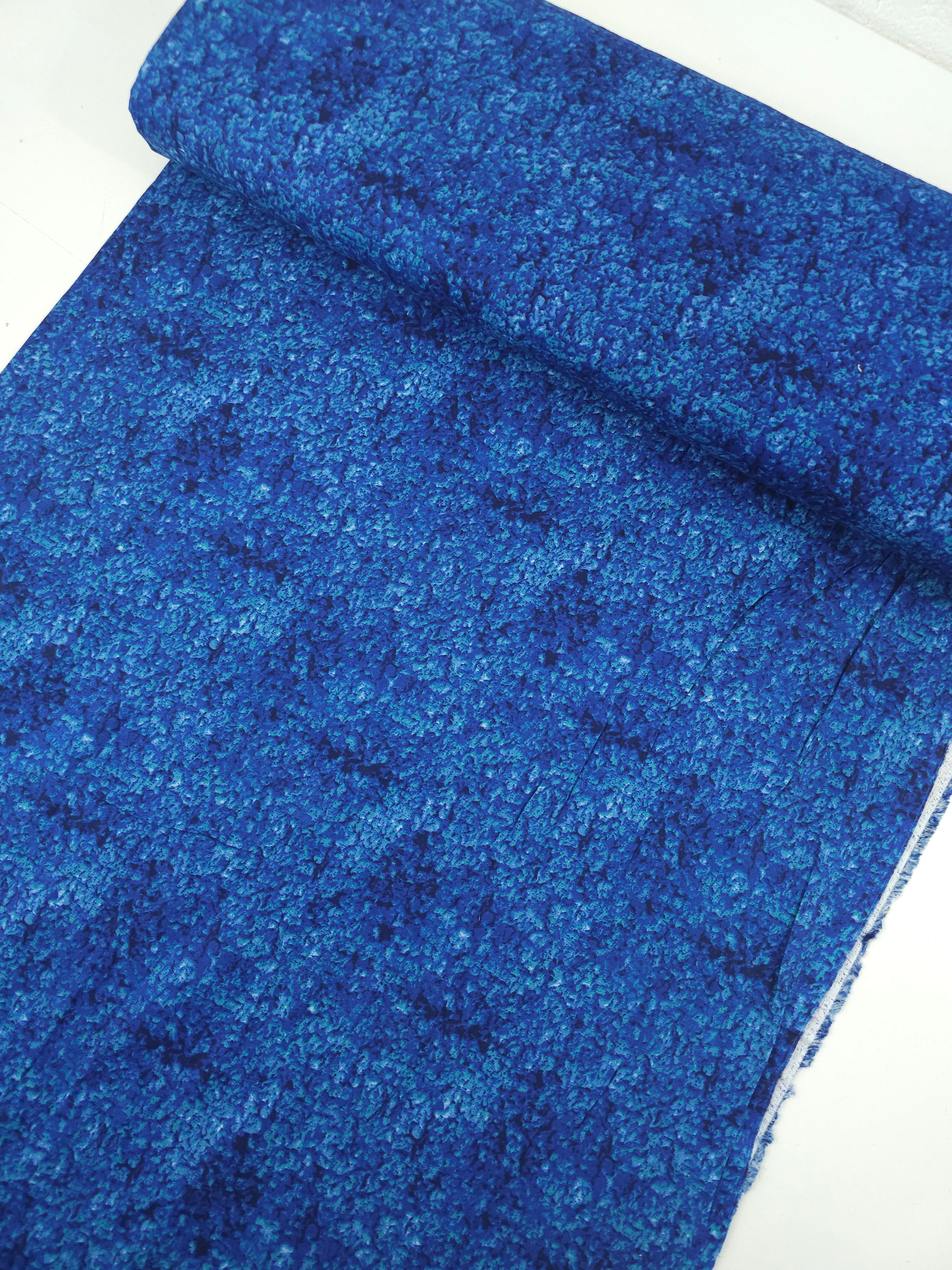 Blue Duo Tone Static 100% Cotton