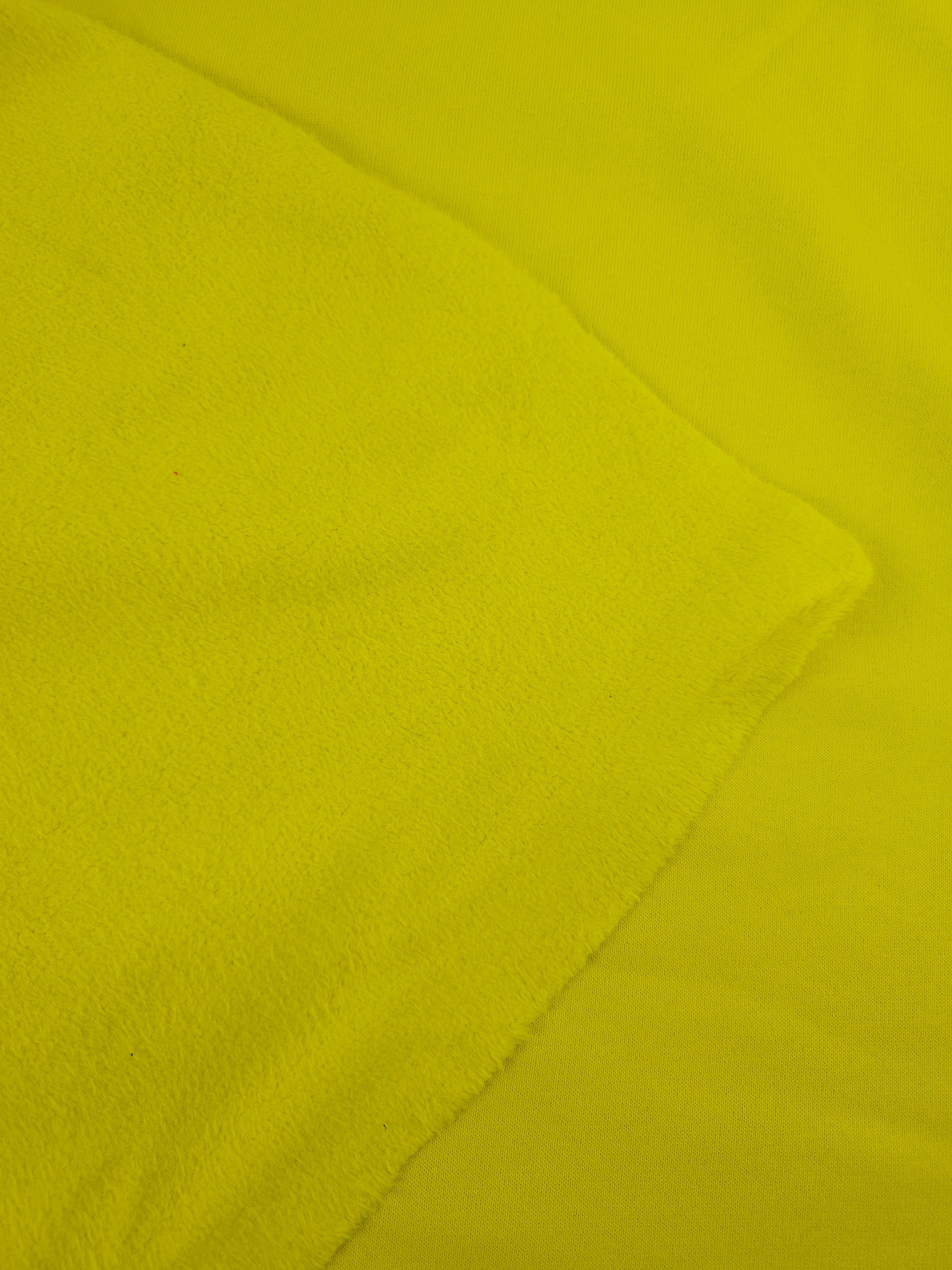 Yellow Fleece Backed Terry