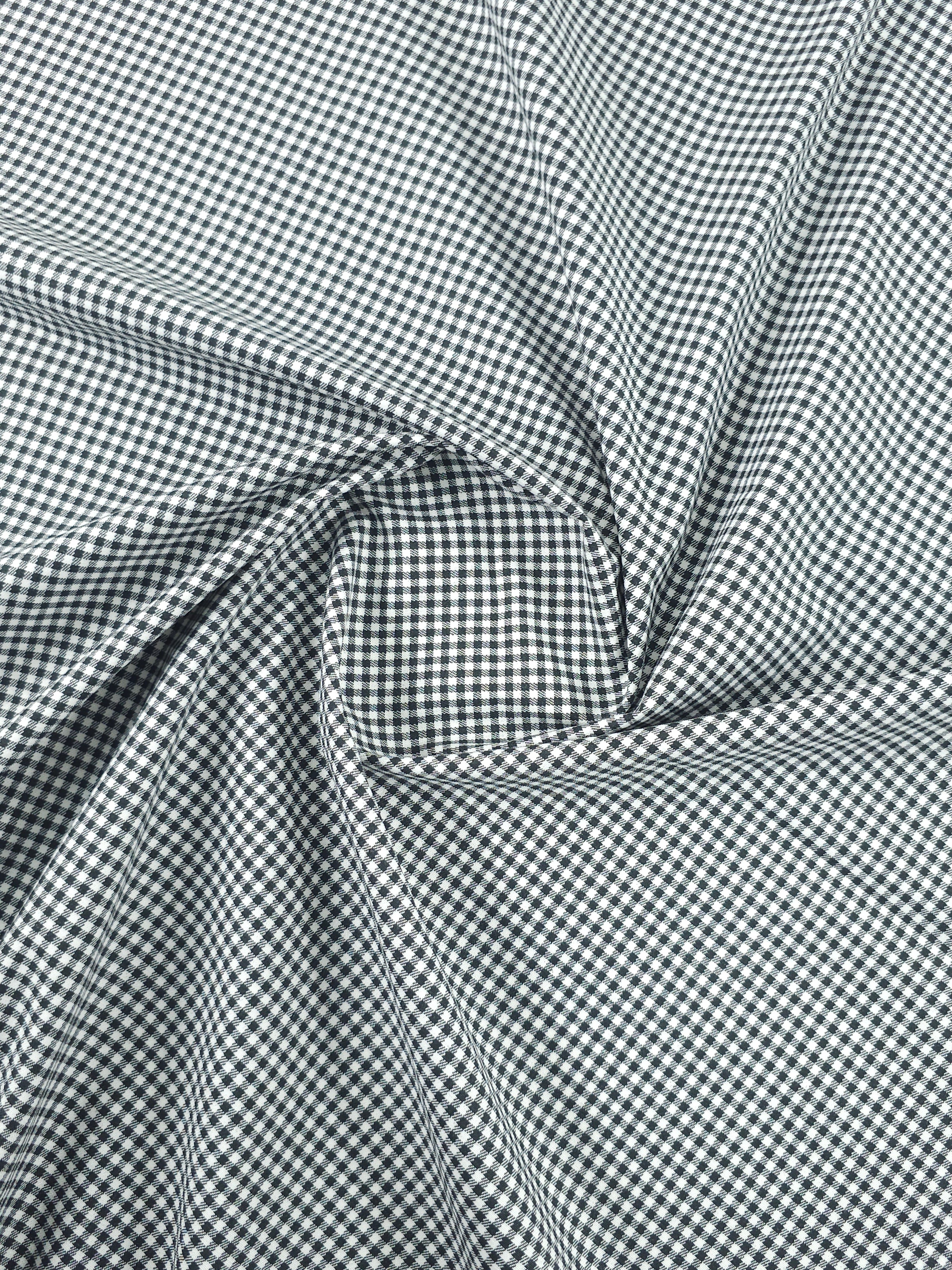 Black/White Ultra Mini Gingham Lightweight Denim