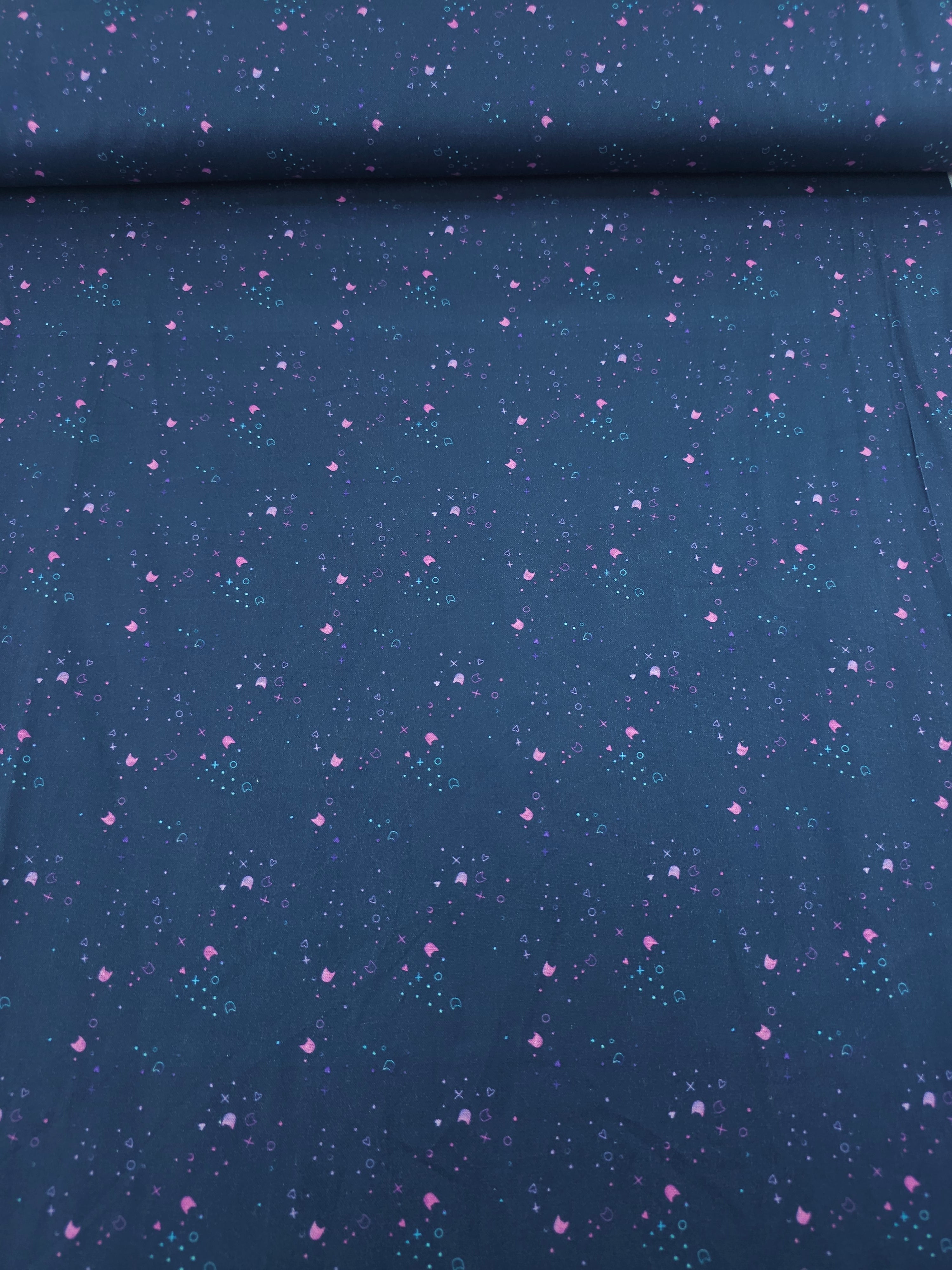 Petrol Navy Kitty Litter 100% Cotton - Pammie Jane