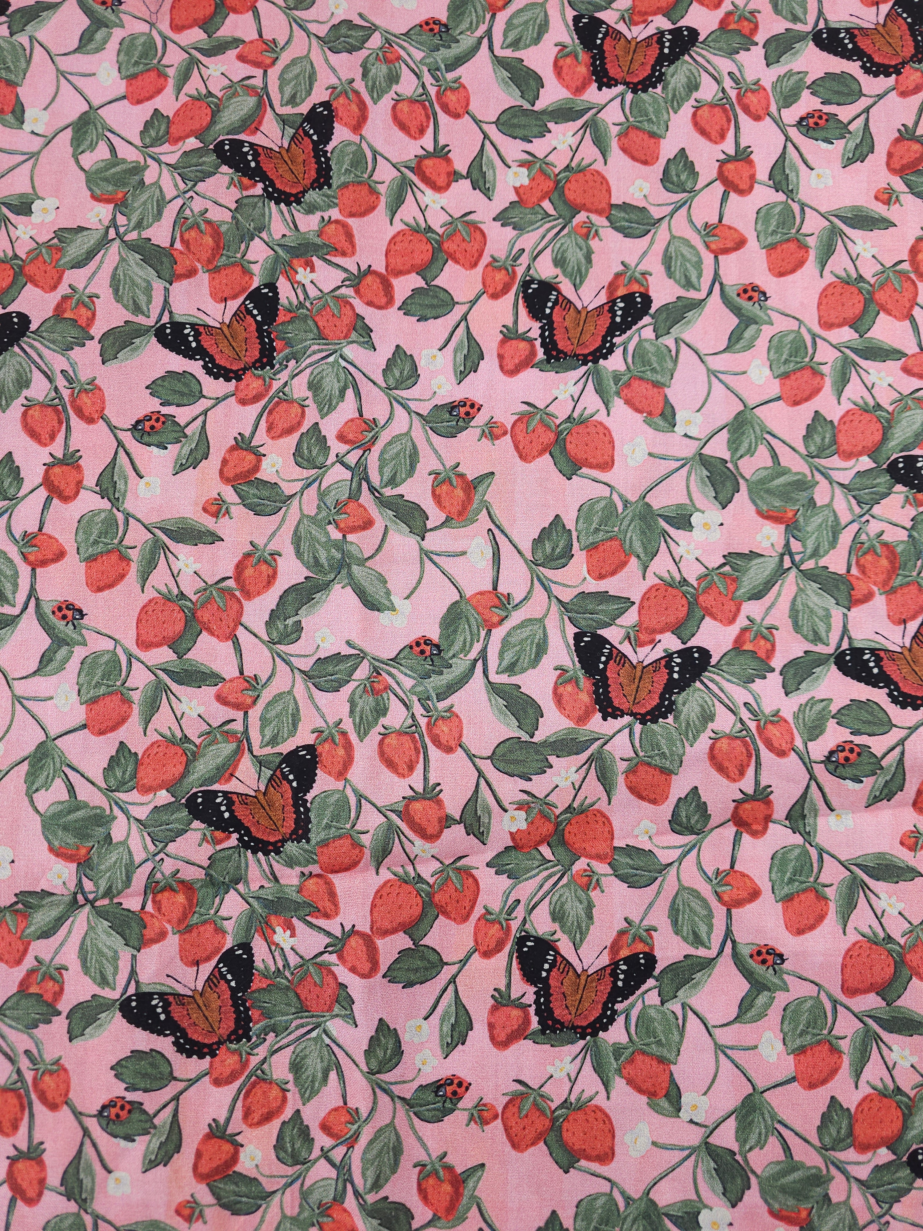 Berry Butterflies Cotton - (Various Sizes)