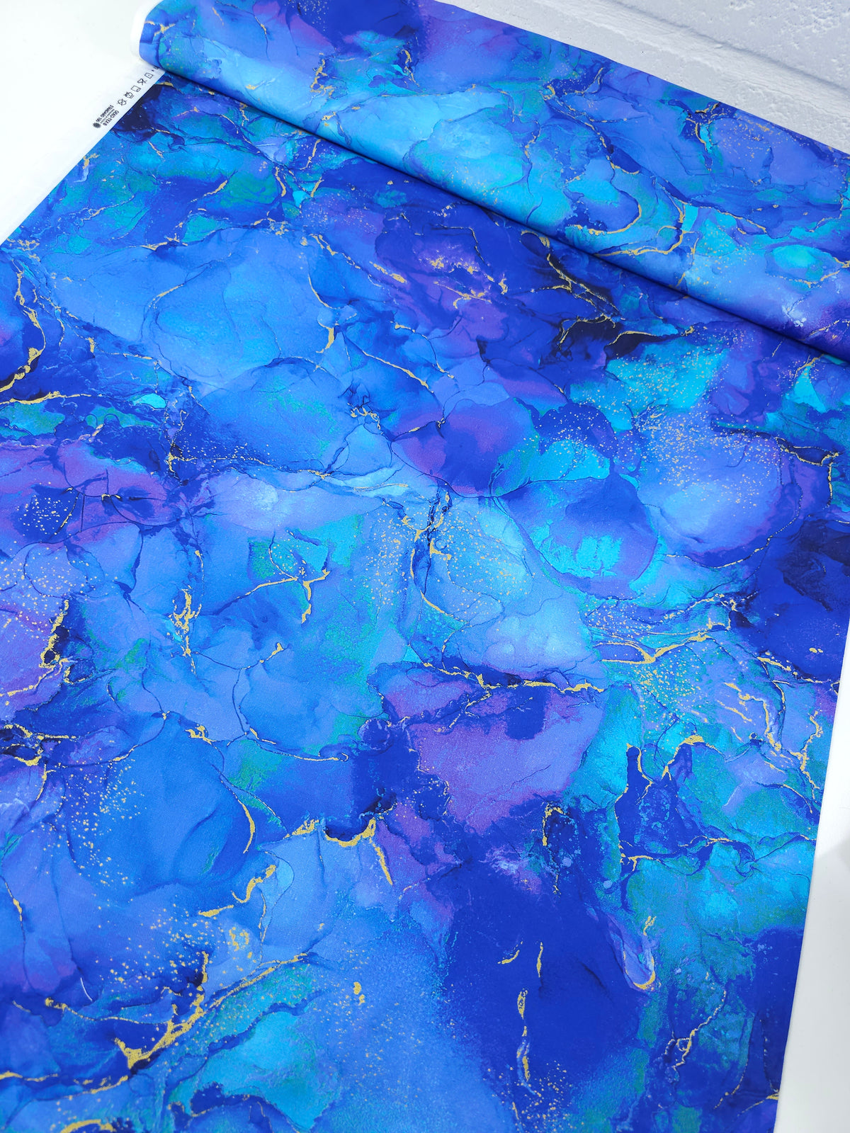Blue/Purple Gold Marble 100% Cotton
