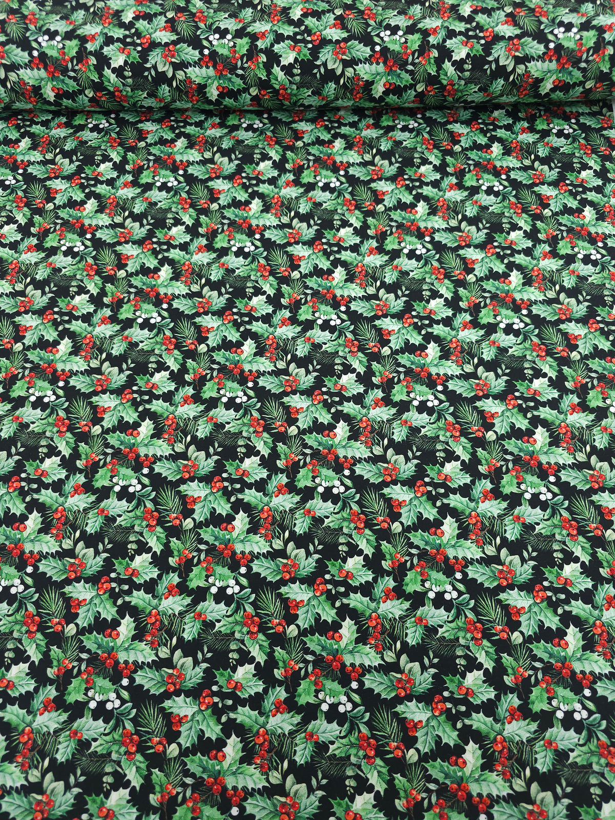 Holly Berries 100% Cotton - Michael Miller