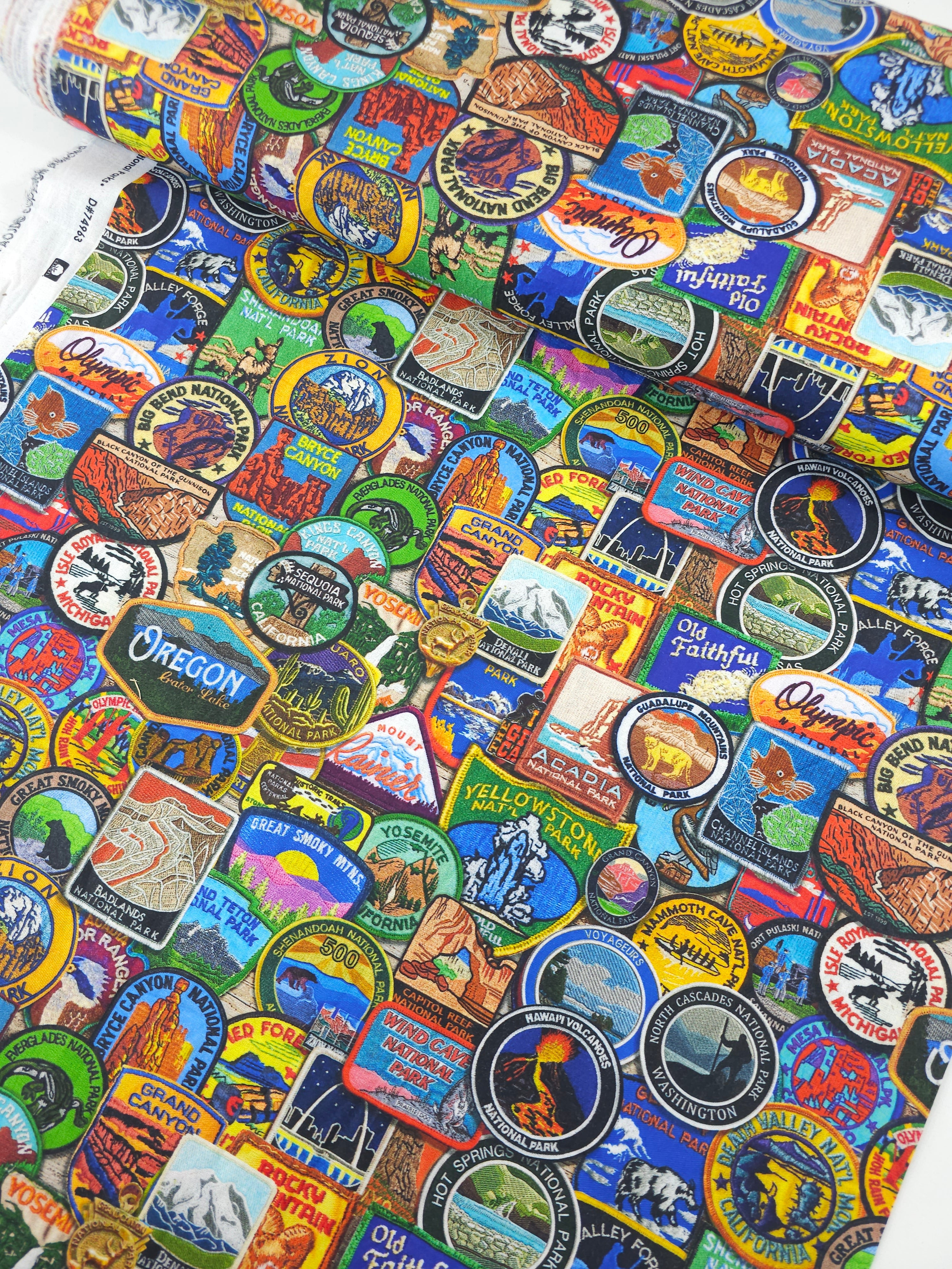 National Park Badges 100% Cotton