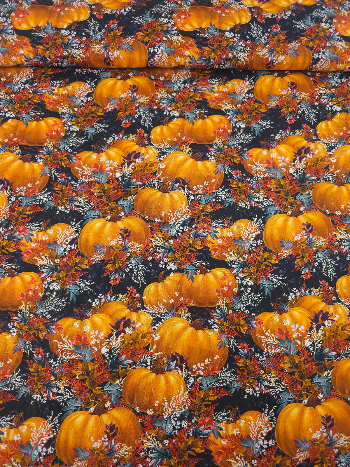 Fall Leaves Pumpkin Patch 100% Cotton - Joann