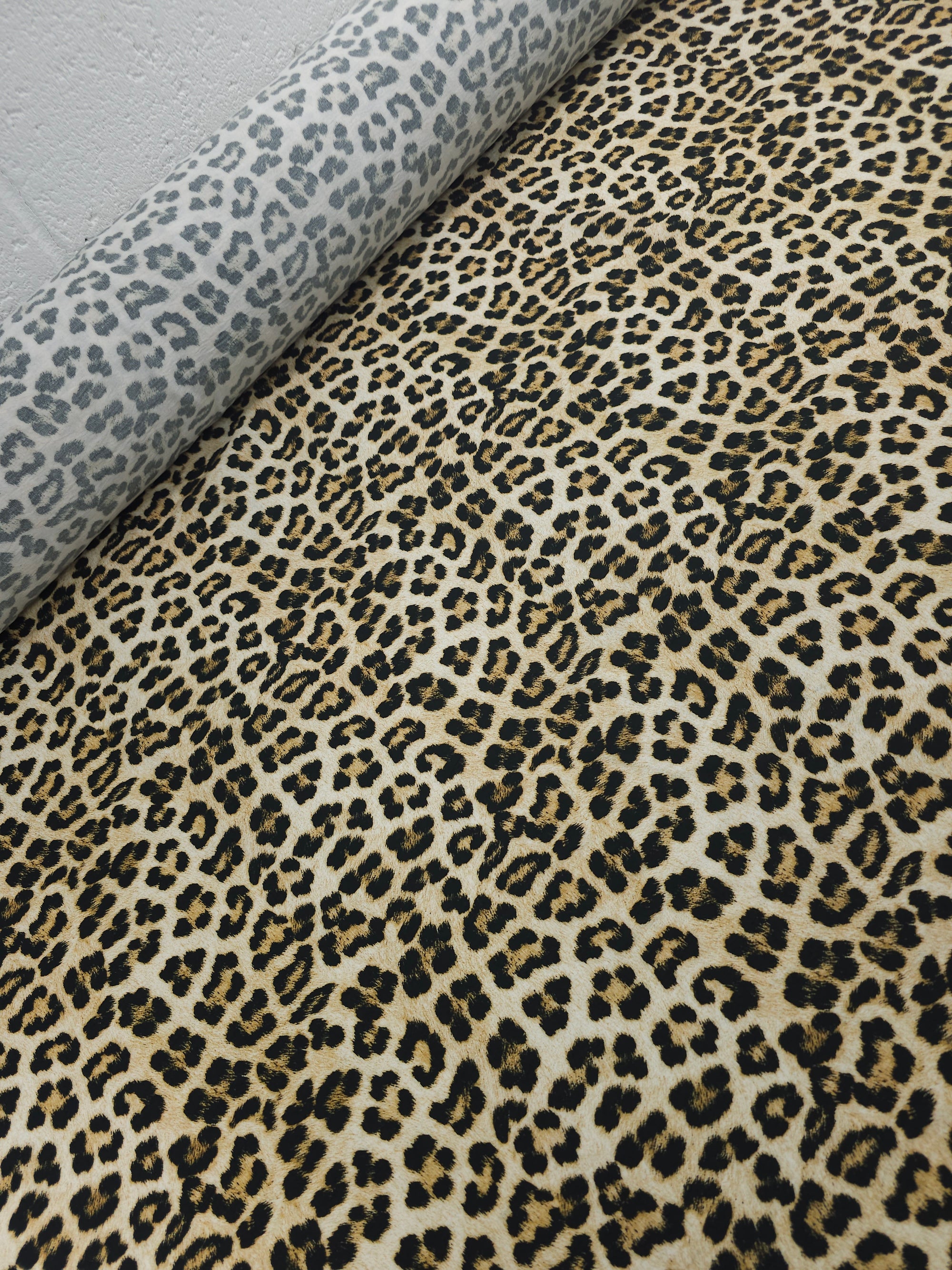 Warm Tan Blur Leopard Modal Viscose