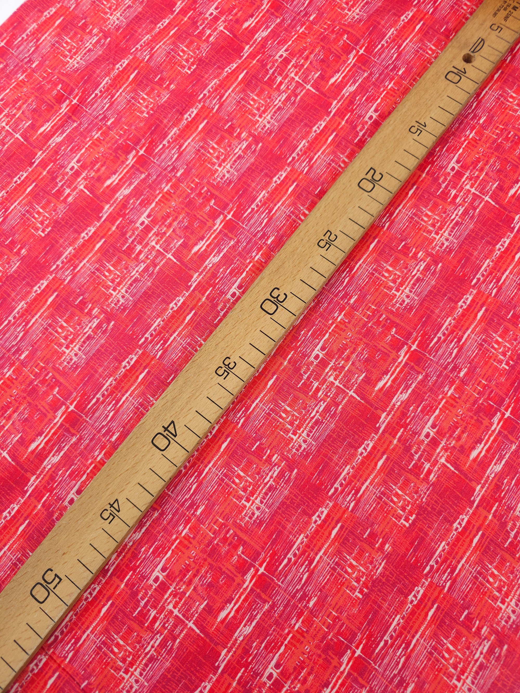 Berry Red Static Strike Lines 100% Cotton