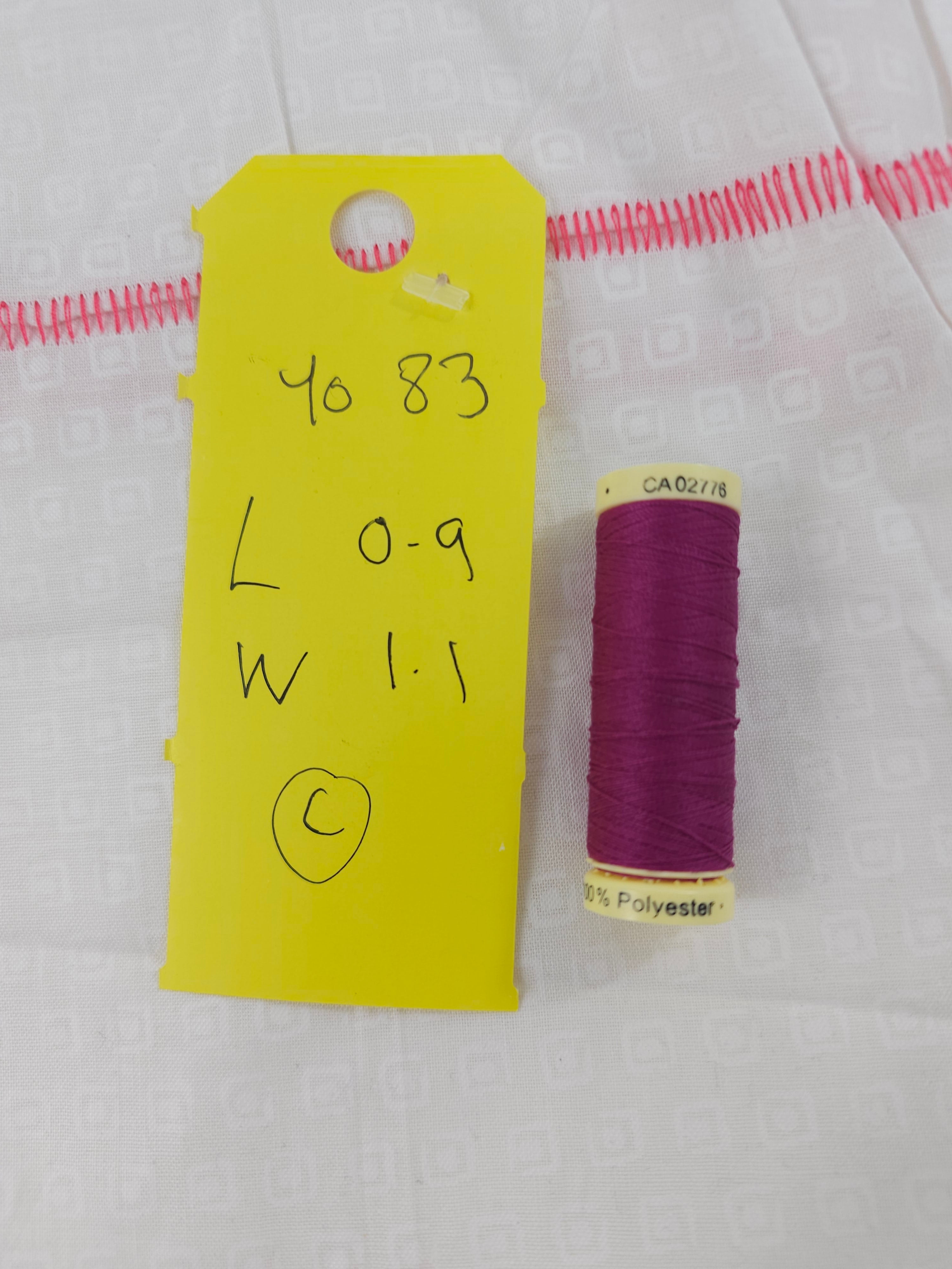 White square Cotton- 0.9m piece