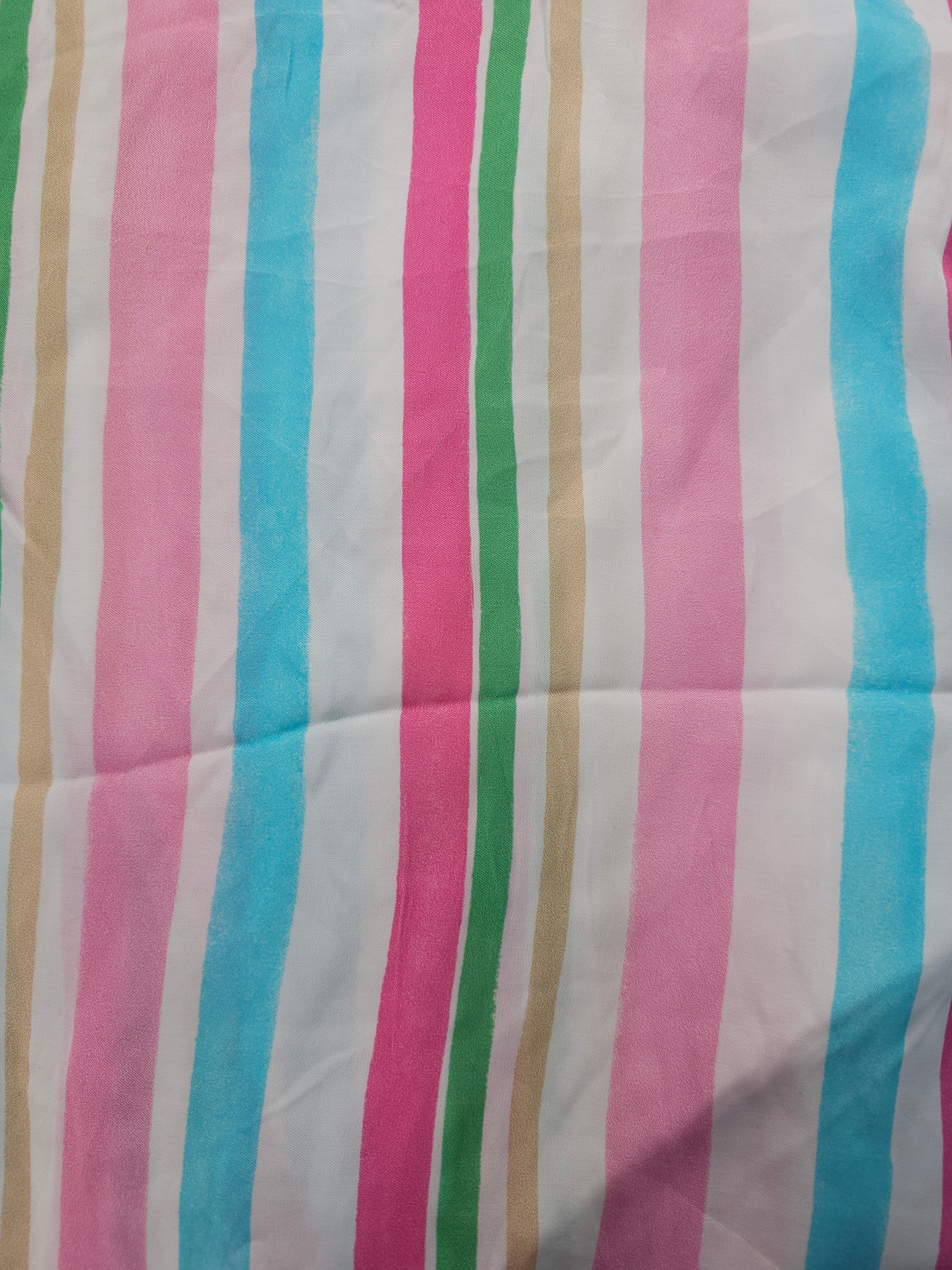 Beach sweets stripe Viscose sateen- 6m piece