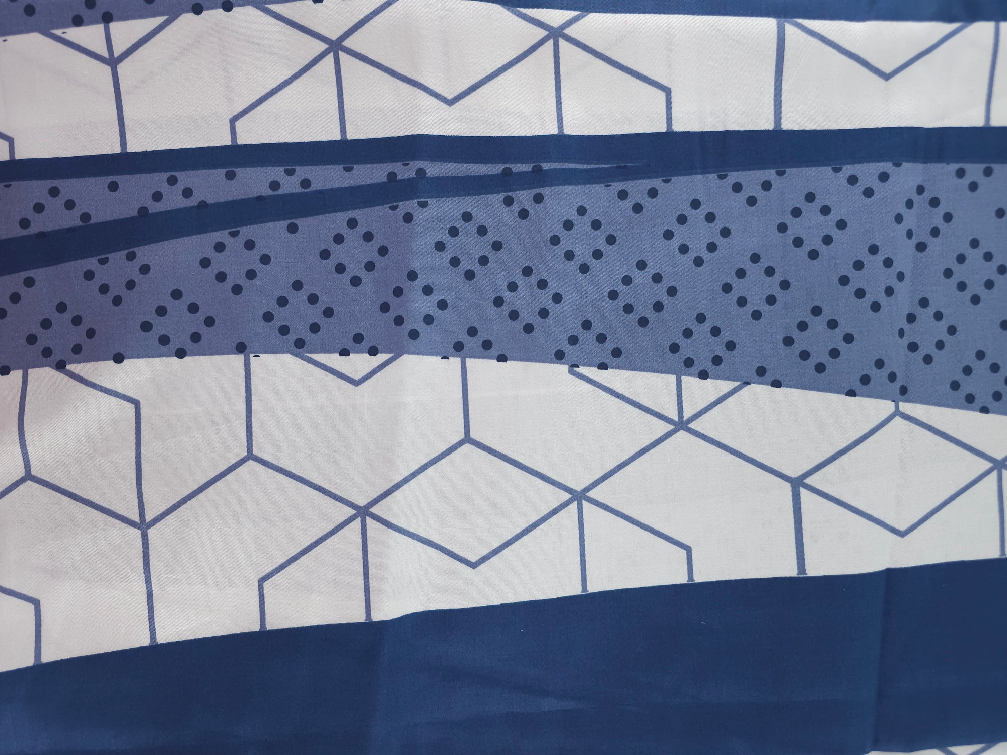 Blue/White Stripe Shifter 100% Cotton - 1.10m Piece