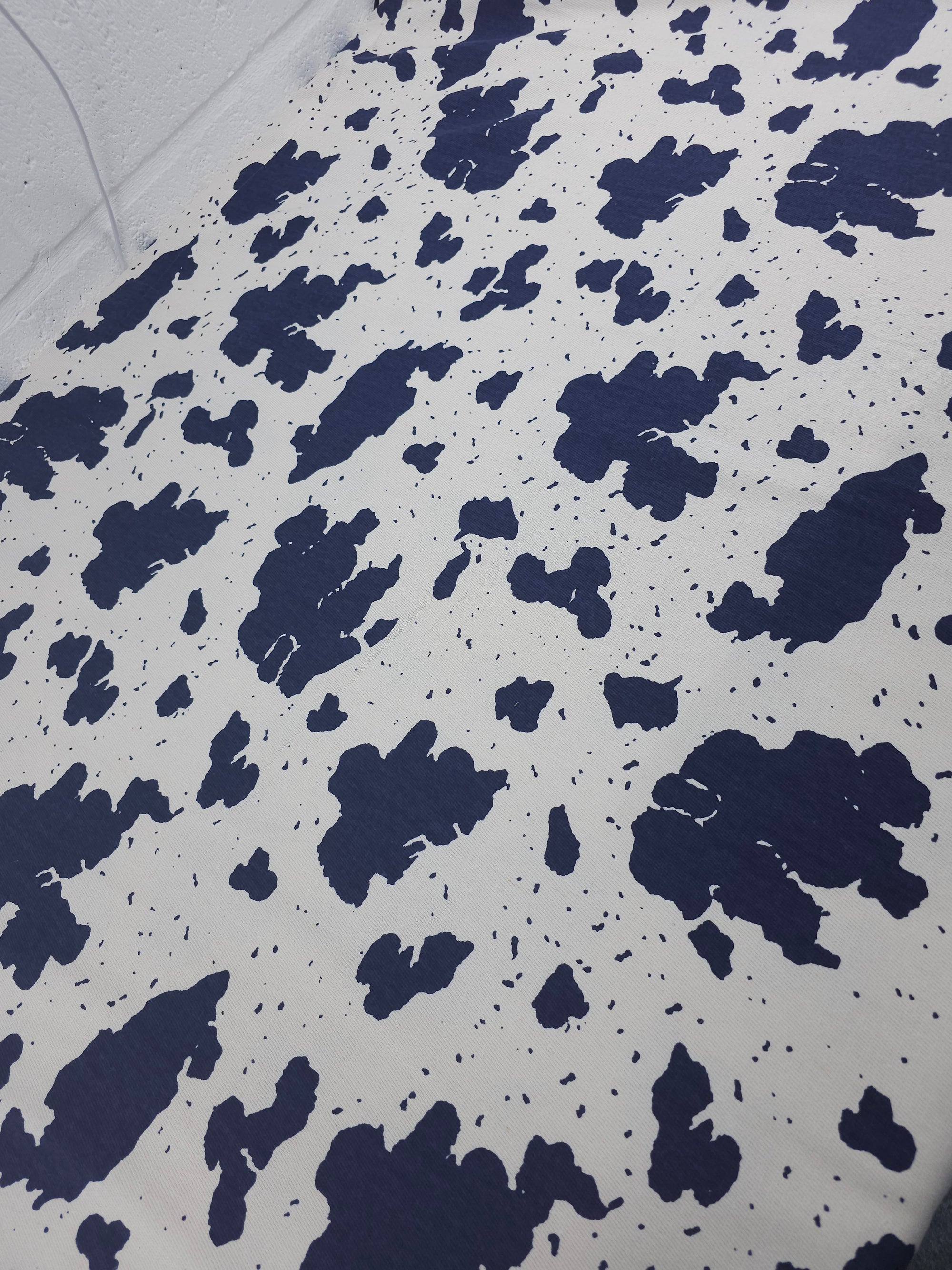 Navy Blue Speckle Cow Denim