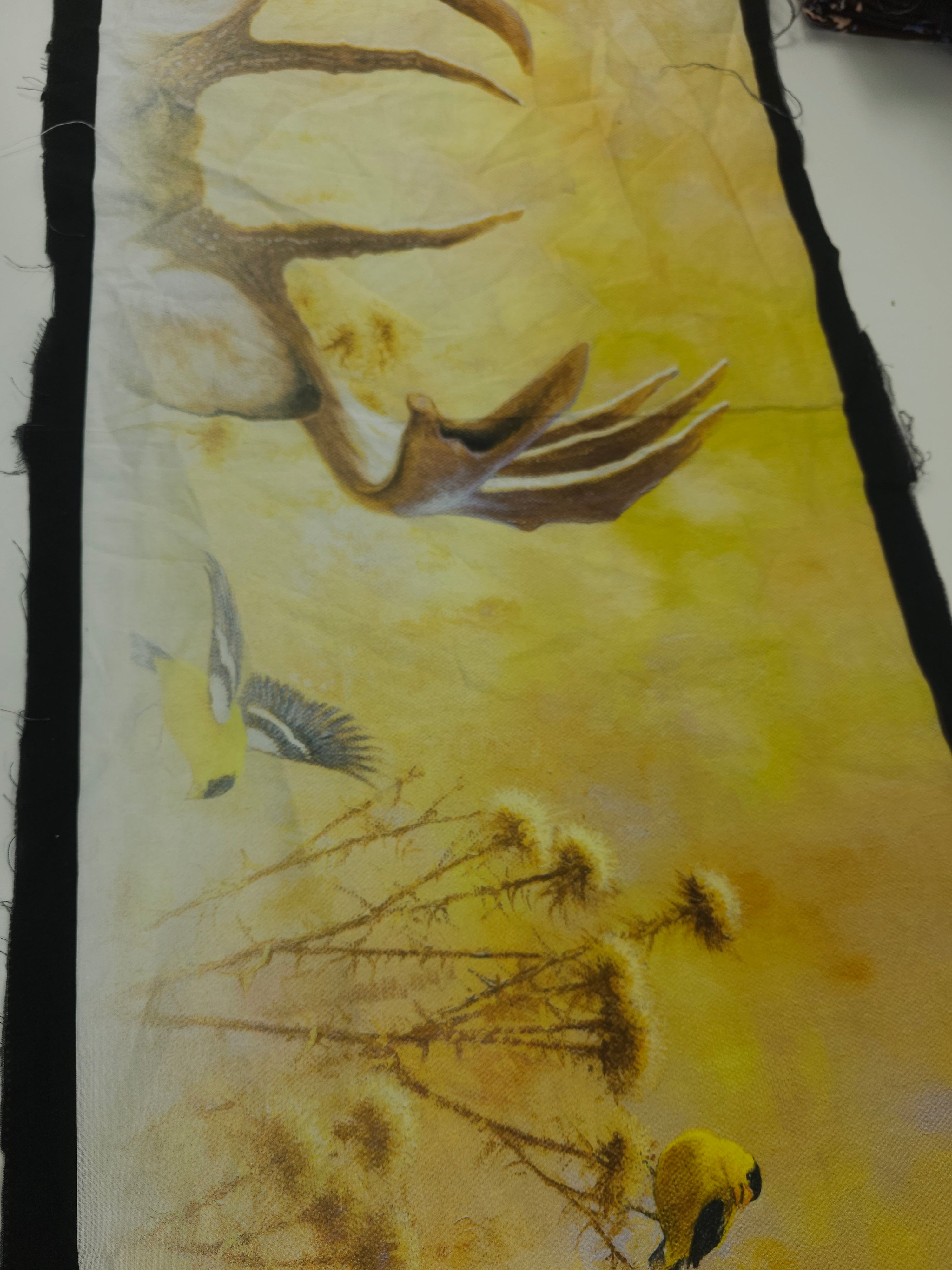 Golden hour antlers Cotton panel- 0.4m piece