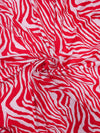Pink/Red Zebra Stripe Viscose Jersey