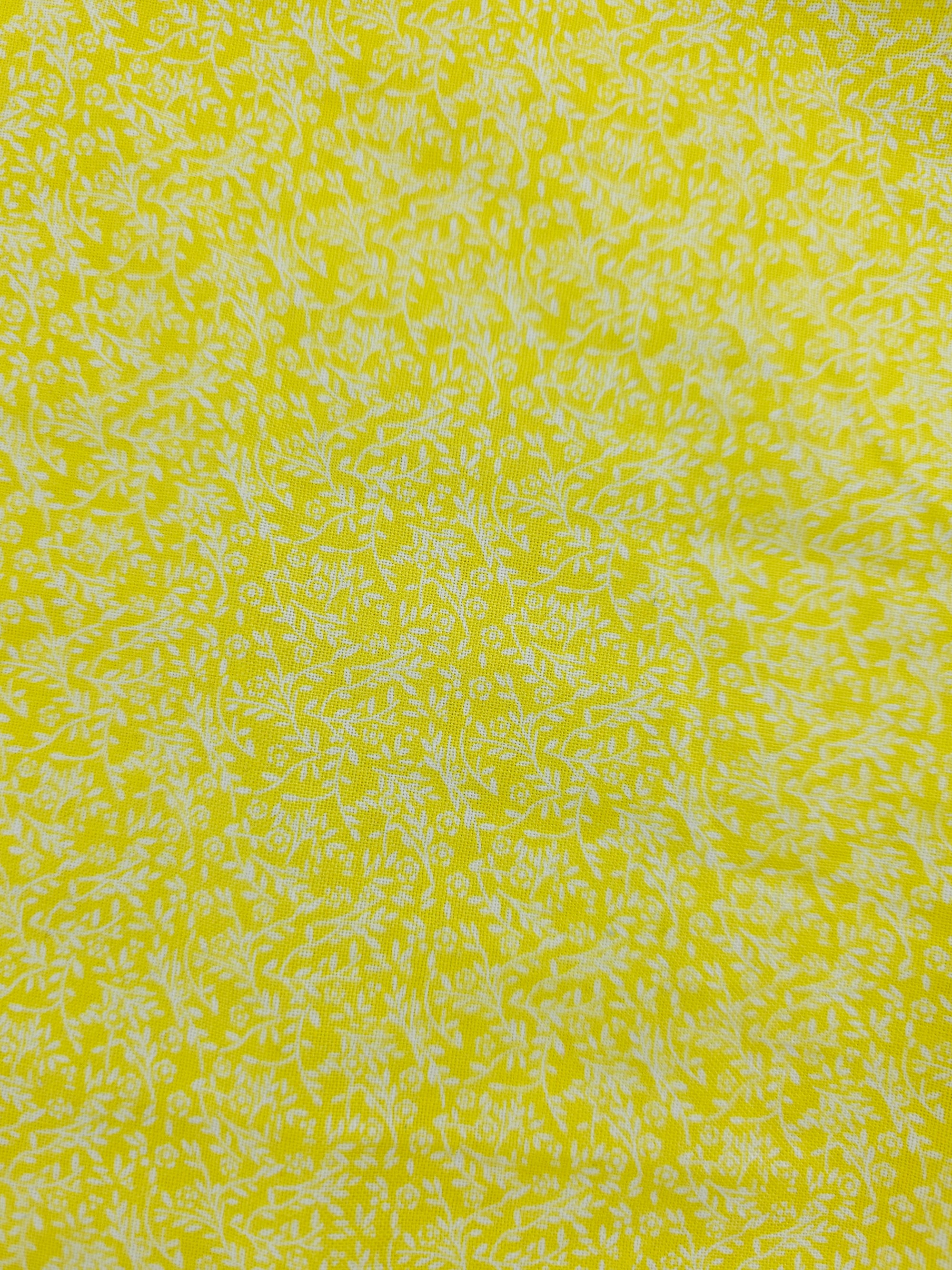 Yellow Ditsy Floral Cotton - 2.6m Piece