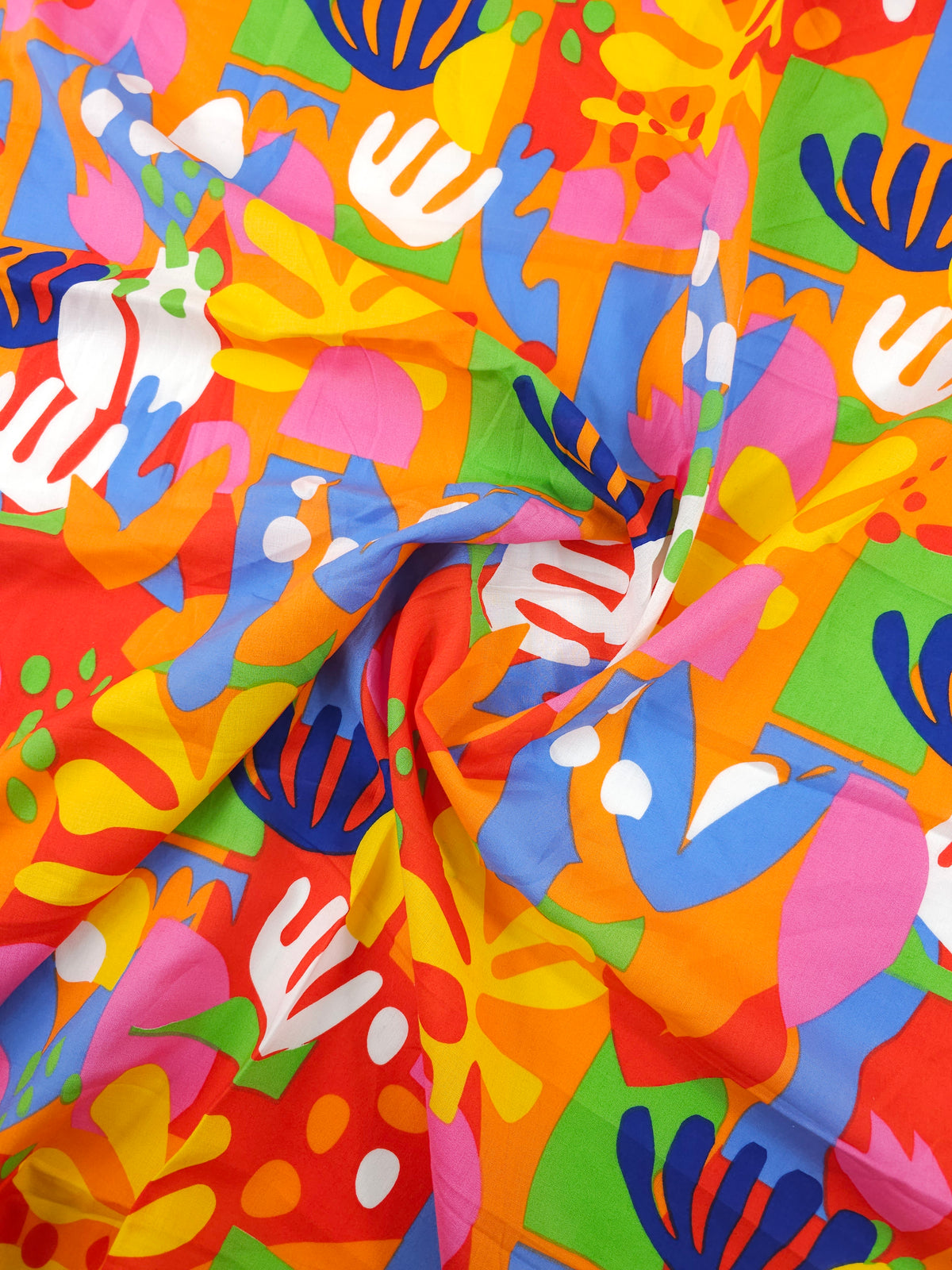 Multicolour Abstract Shape Shifter Cambric Cotton