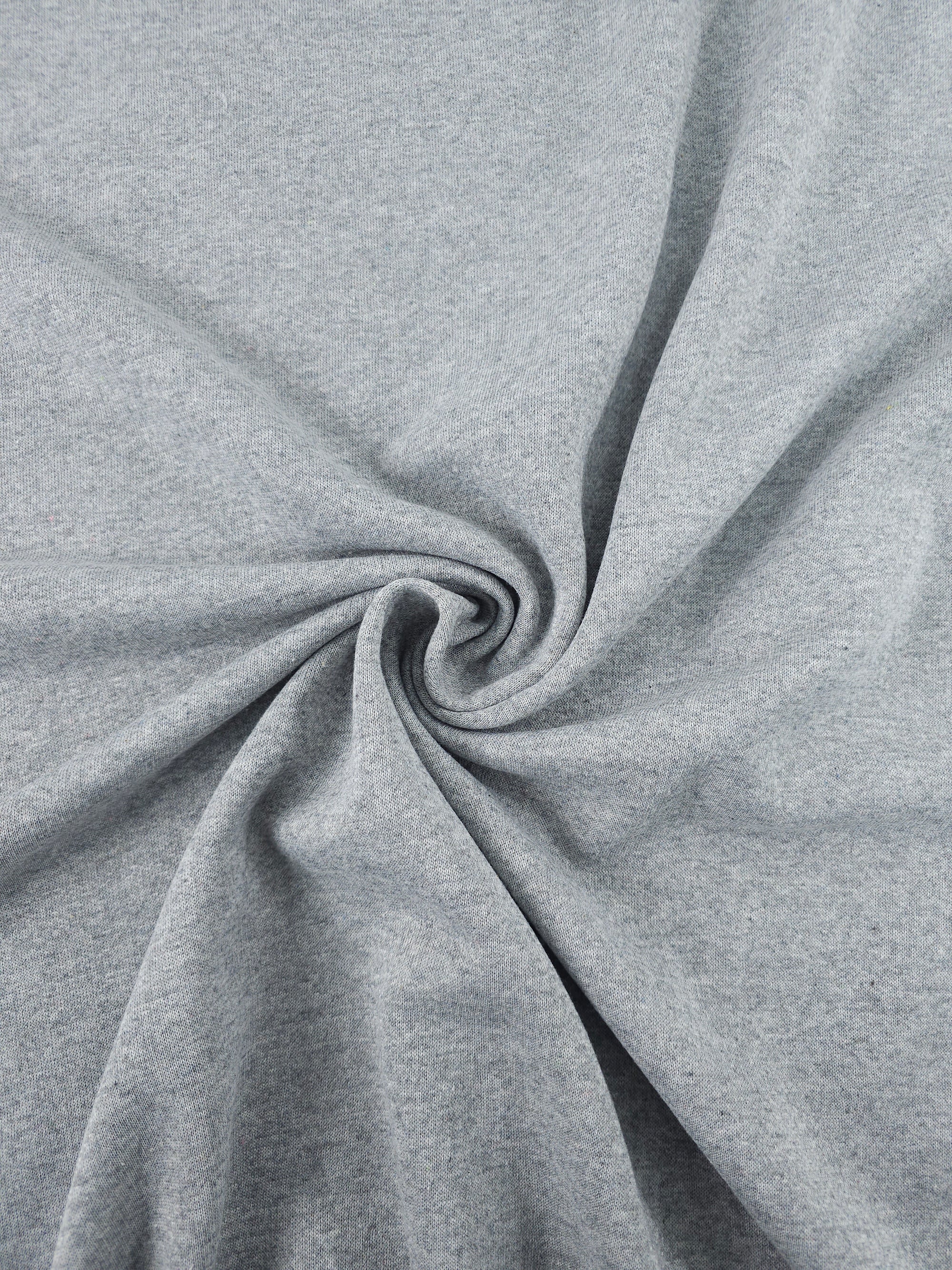 Light Grey Marl Fleece Backed Terry