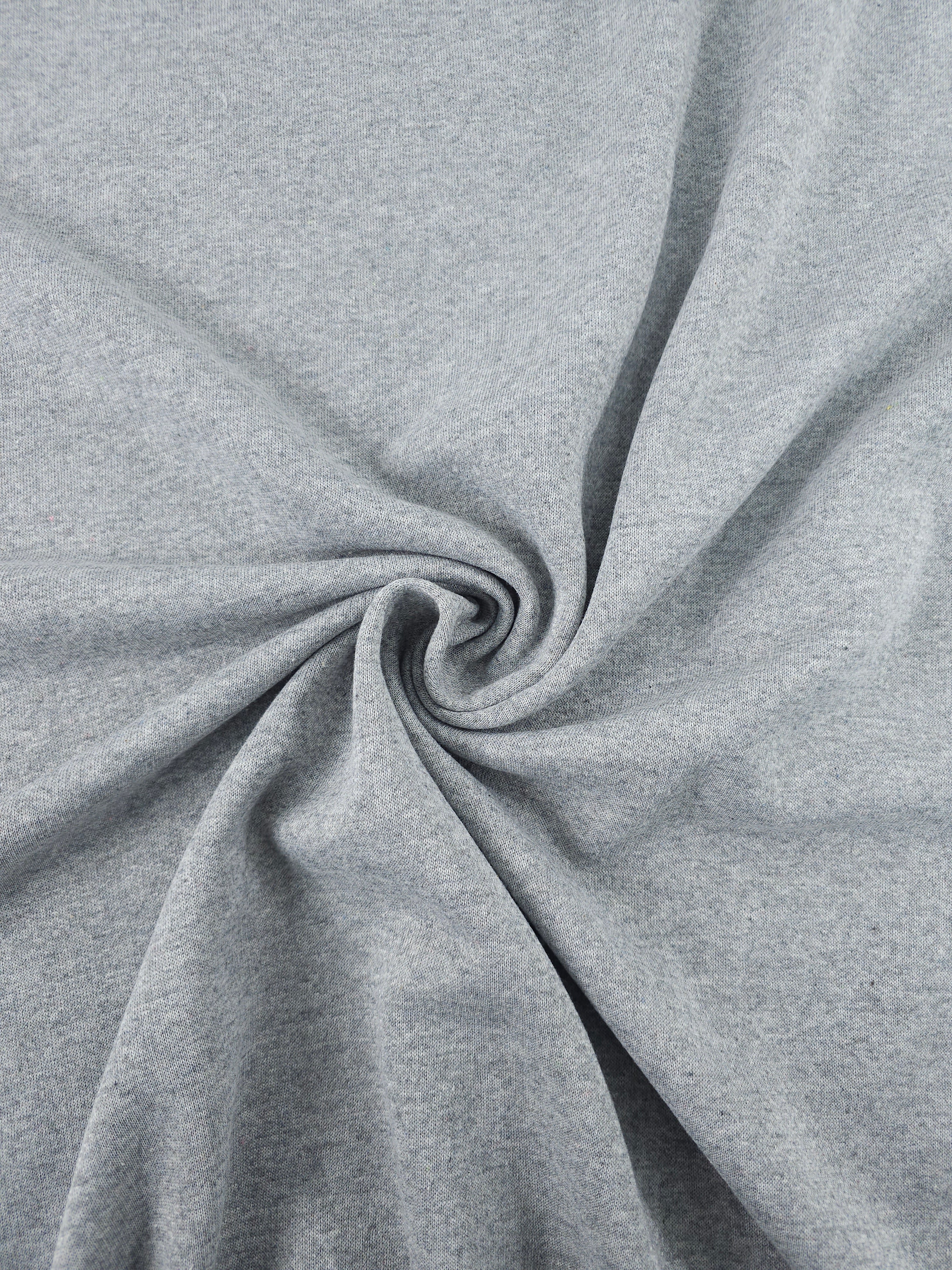 Light Grey Marl Fleece Backed Terry