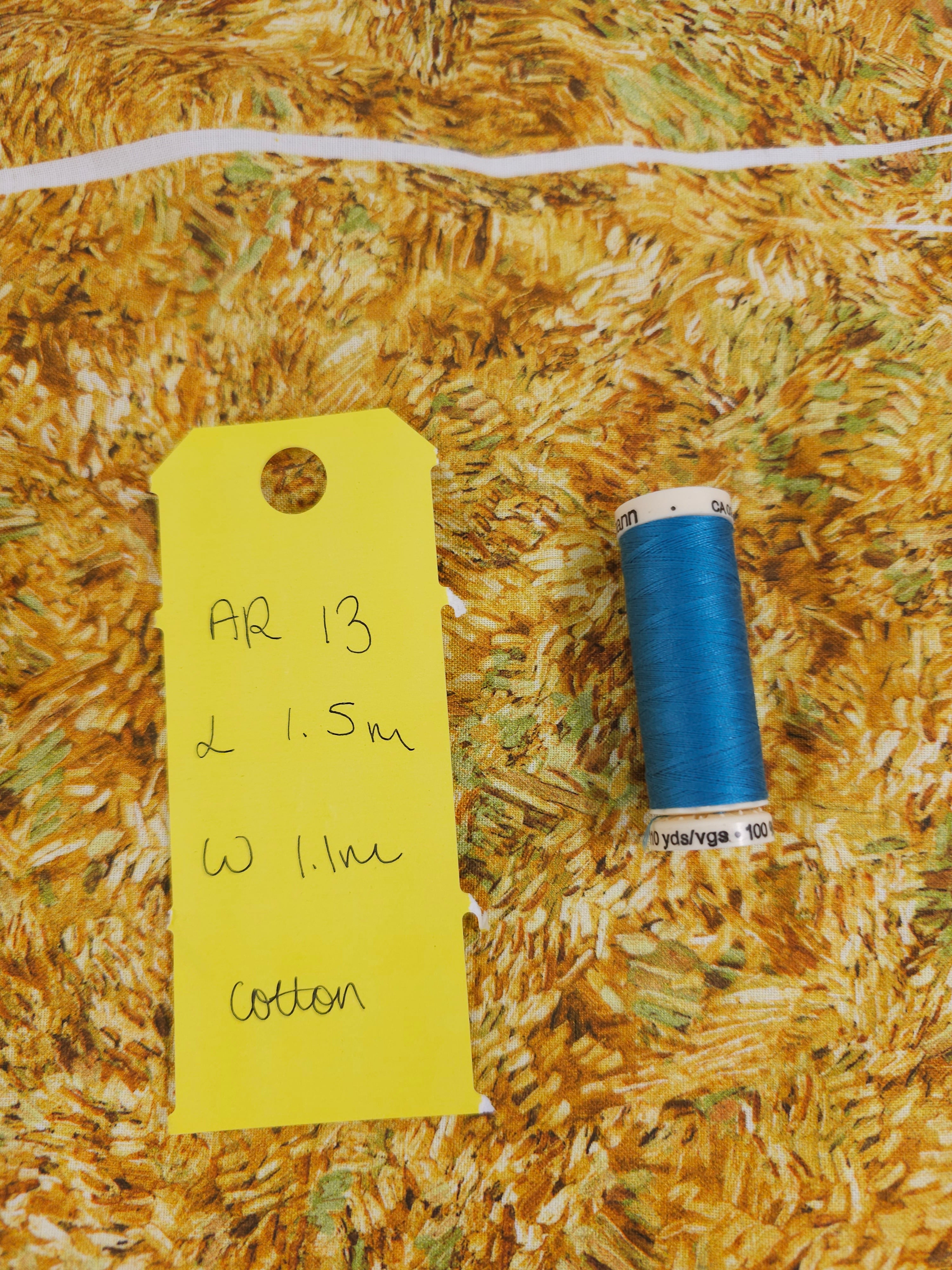 Van Gogh yellow Cotton- 1.5m piece