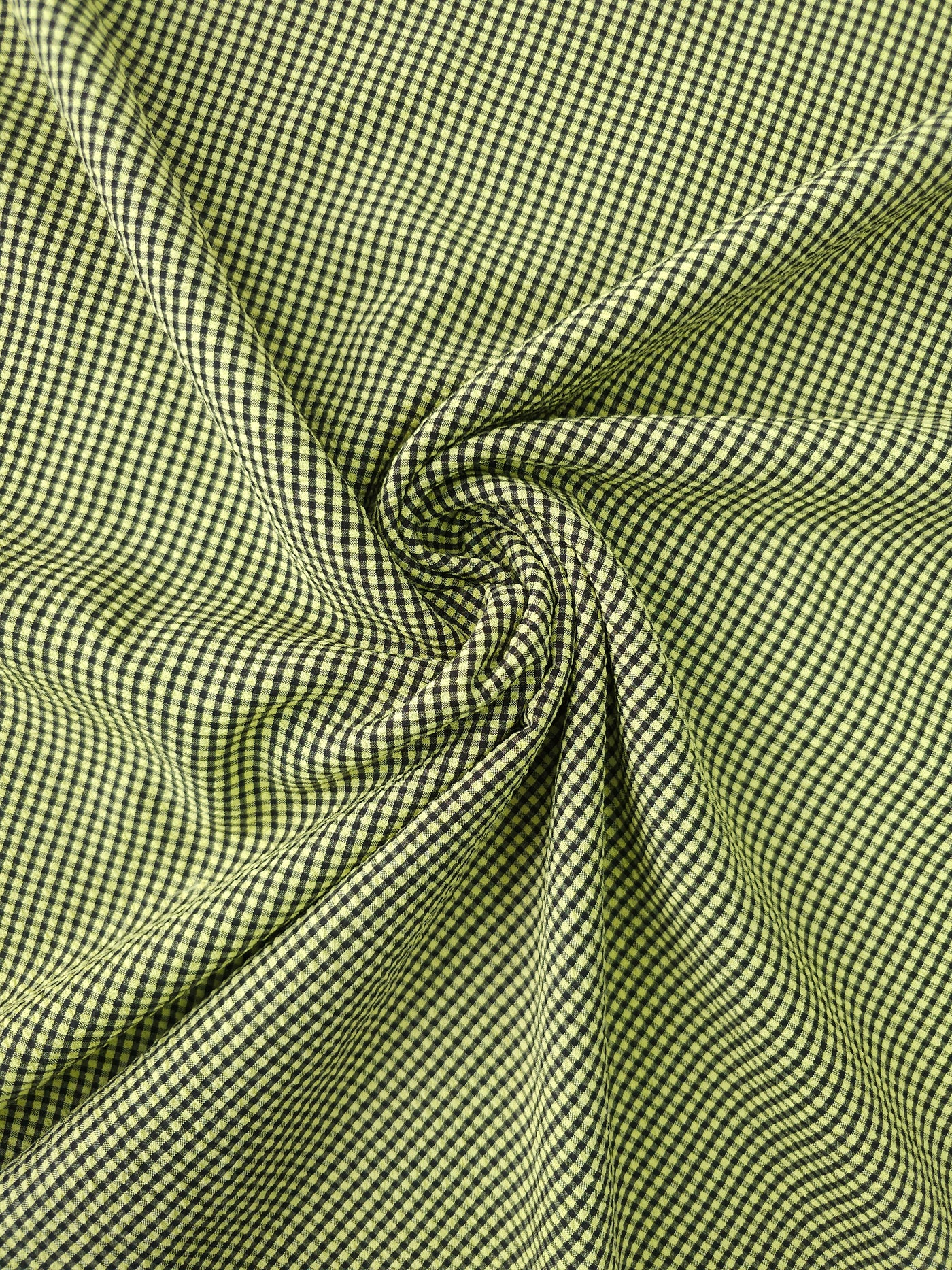 Yellow/Black Mini Gingham SeerSucker